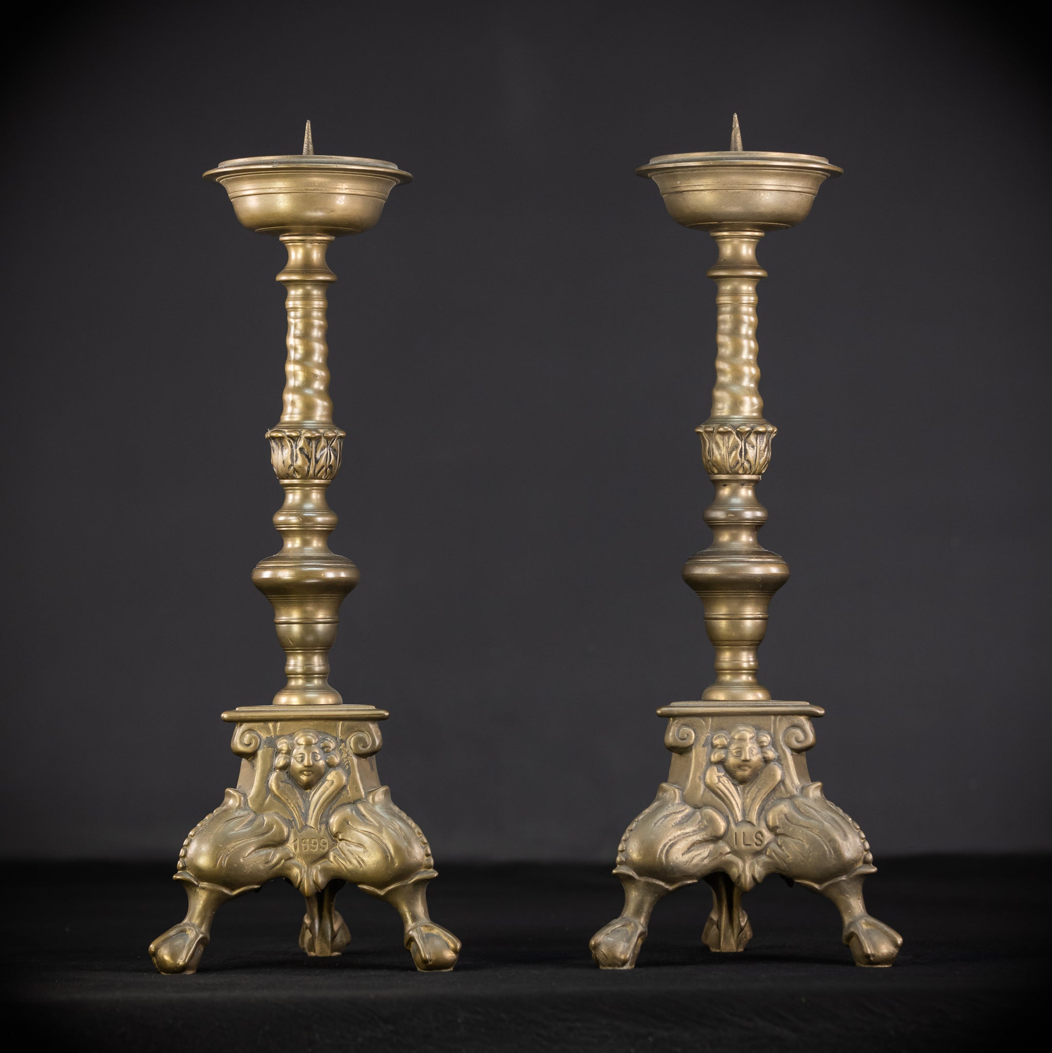 Candlesticks Pair French | Vintage Bronze 17.3"