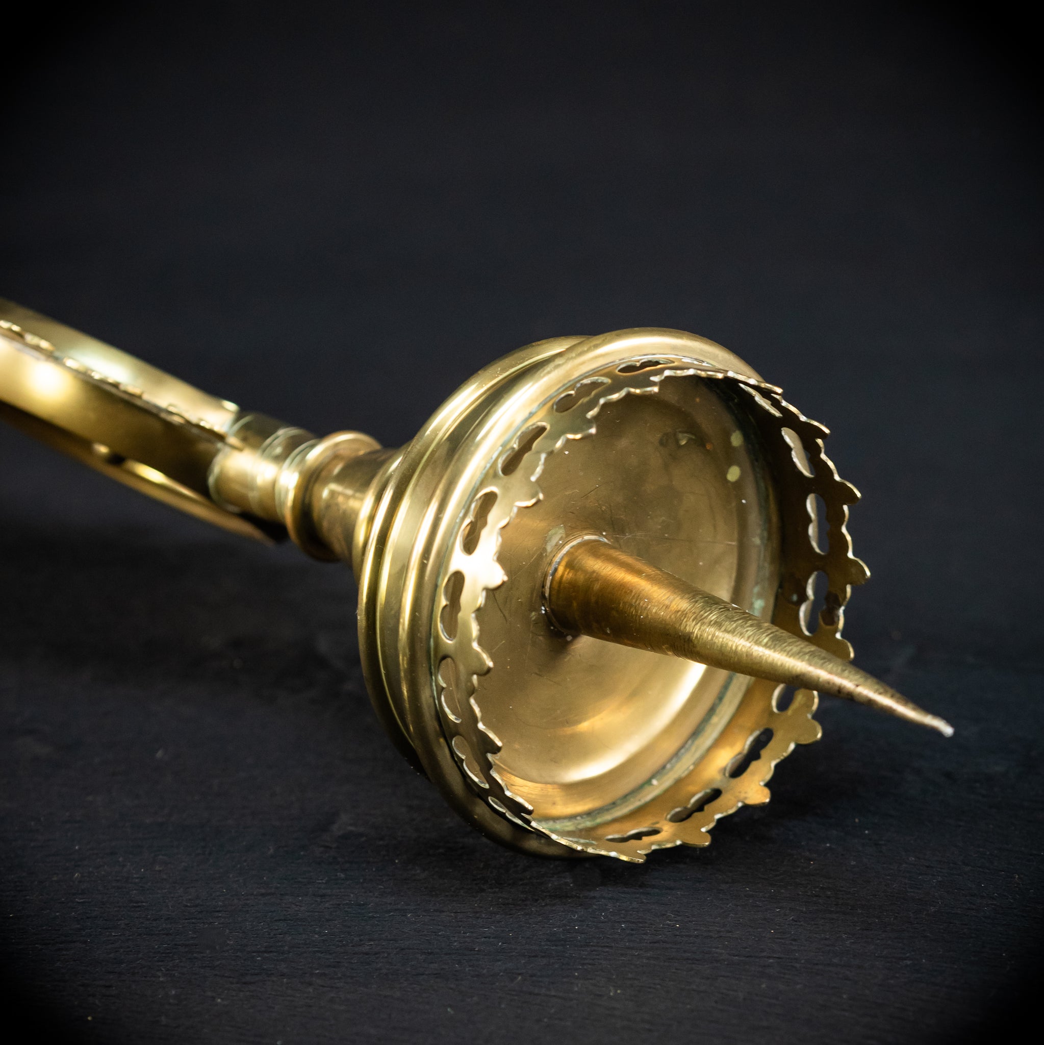 Pair of Gilded Bronze Candle Holders | 1800s Antique | 22.4"