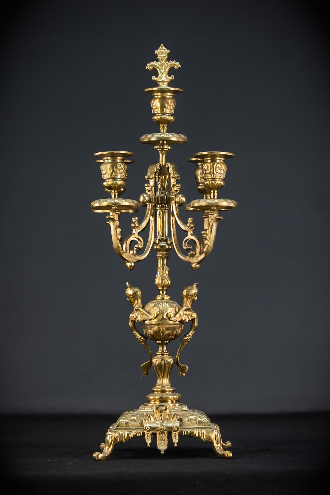 Candelabra Pair | 1800s Bronze | Neo-Reneissance | 21.5"