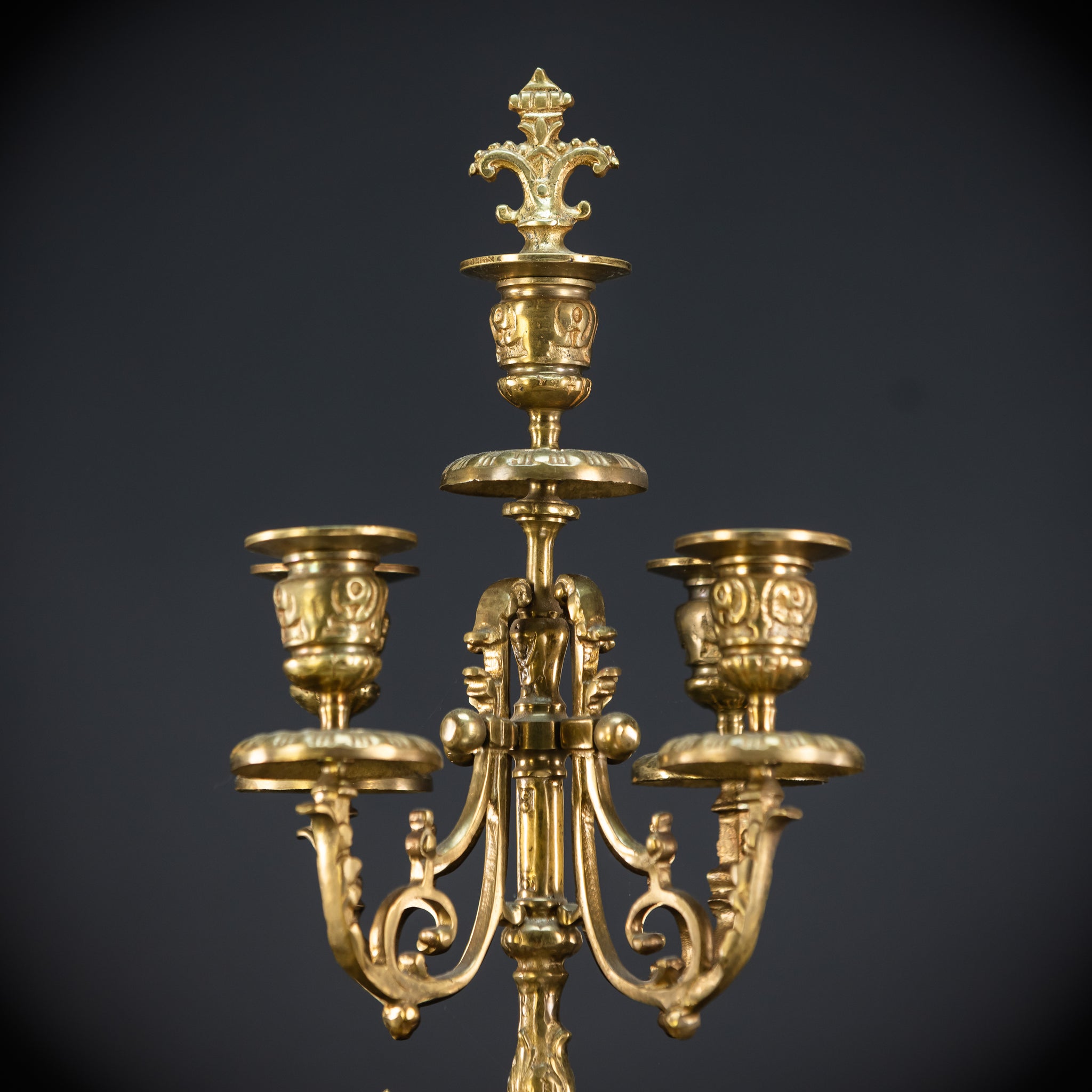 Candelabra Pair | 1800s Bronze | Neo-Reneissance | 21.5"