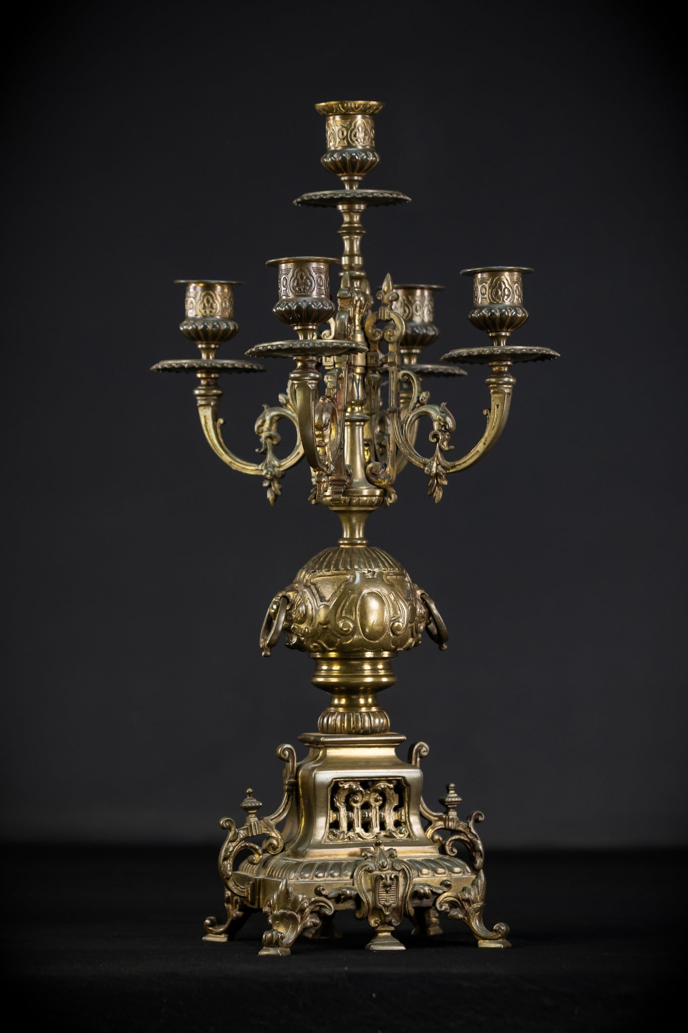 Candelabra Pair | Two French 1800s | Neo-Reneissance 17.9"