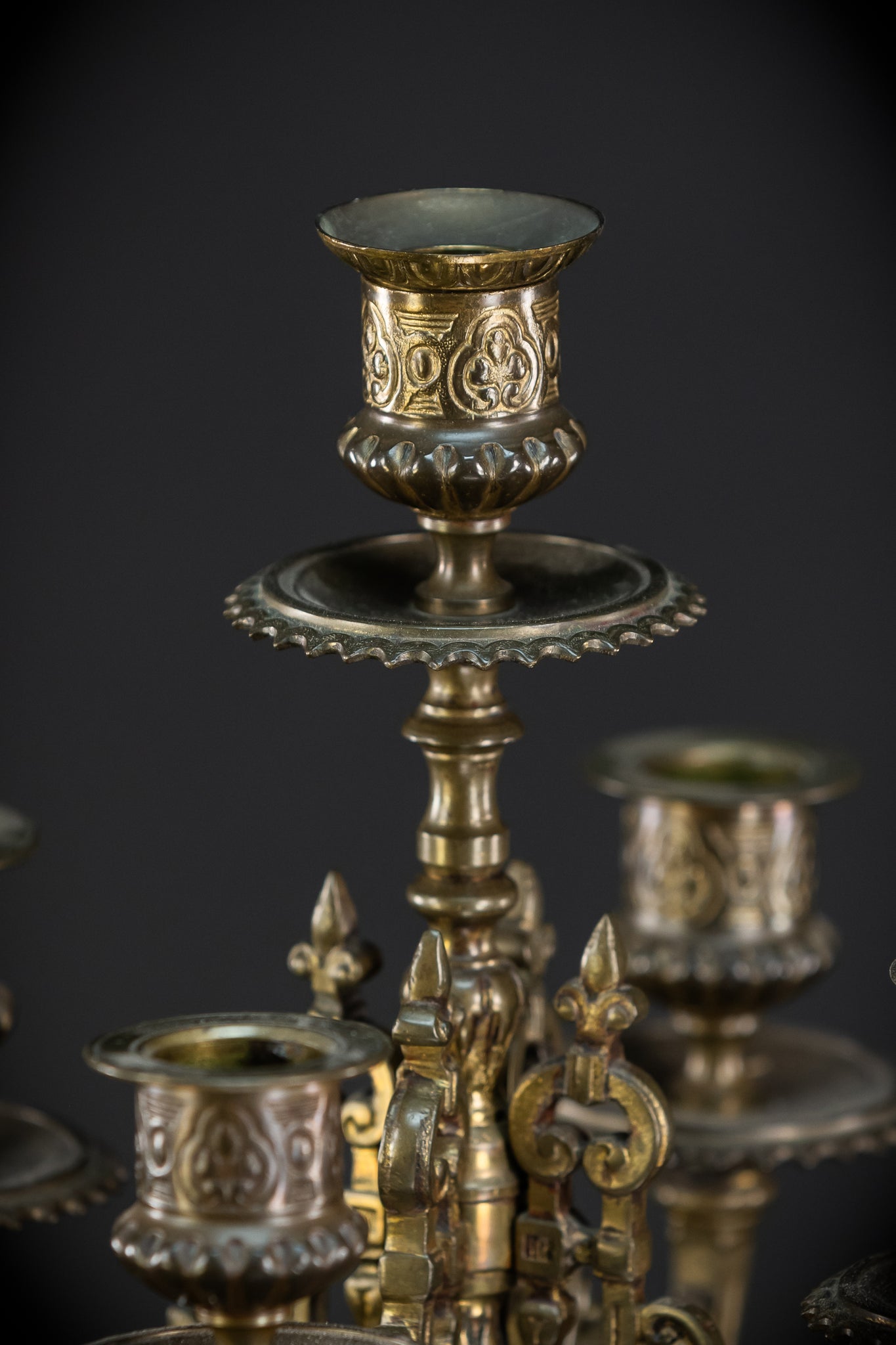 Candelabra Pair | Two French 1800s | Neo-Reneissance 17.9"