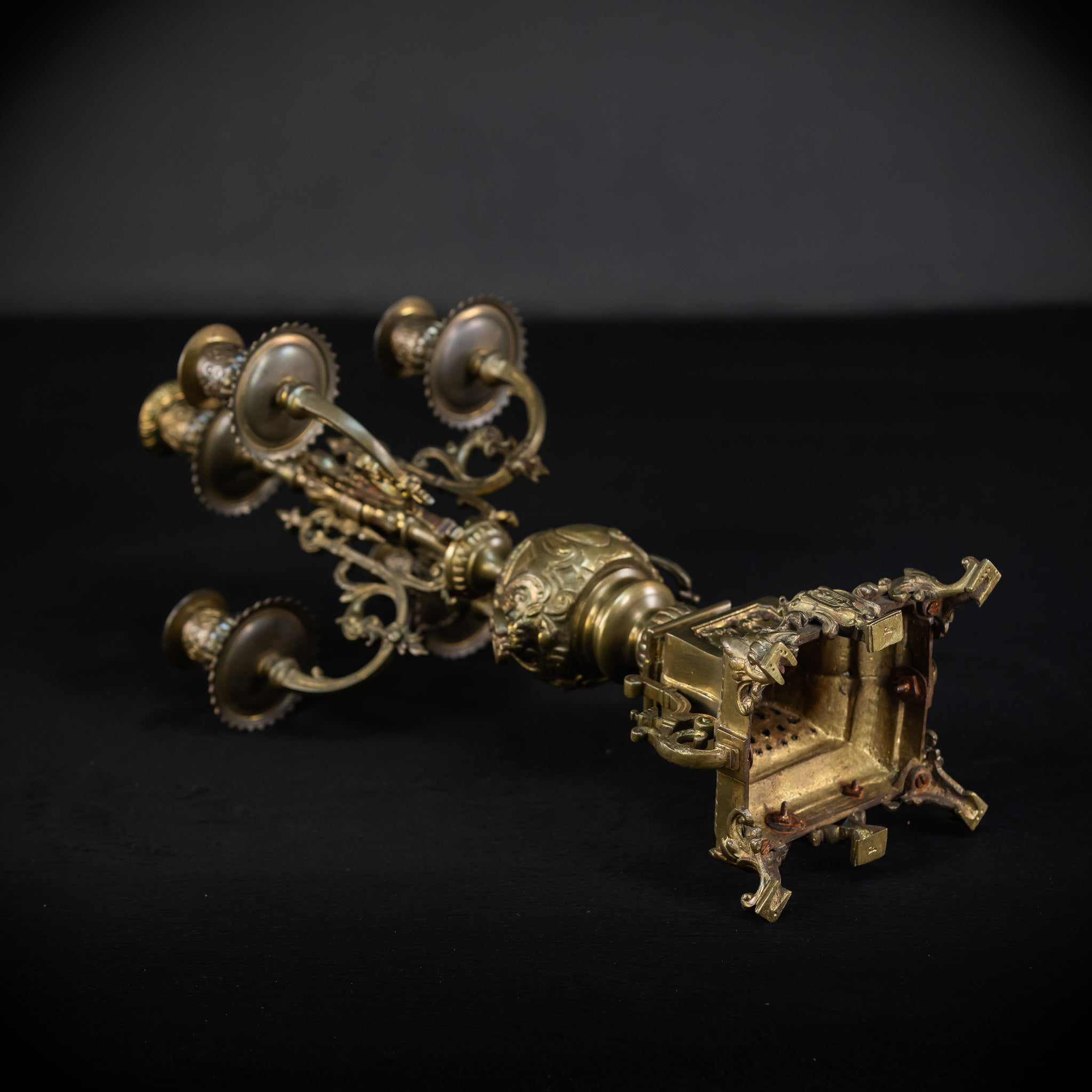 Candelabra Pair | Two French 1800s | Neo-Reneissance 17.9"
