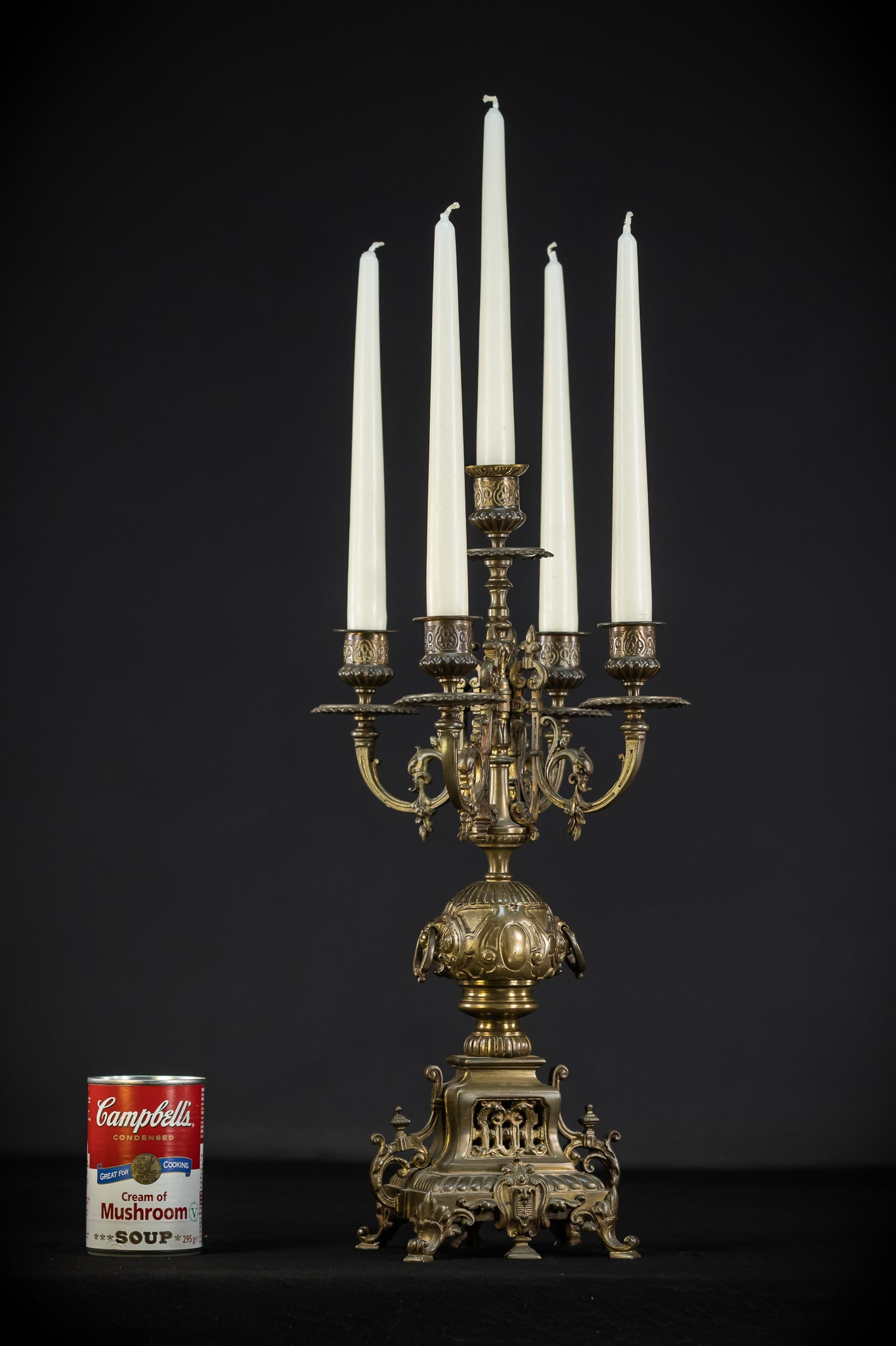 Candelabra Pair | Two French 1800s | Neo-Reneissance 17.9"
