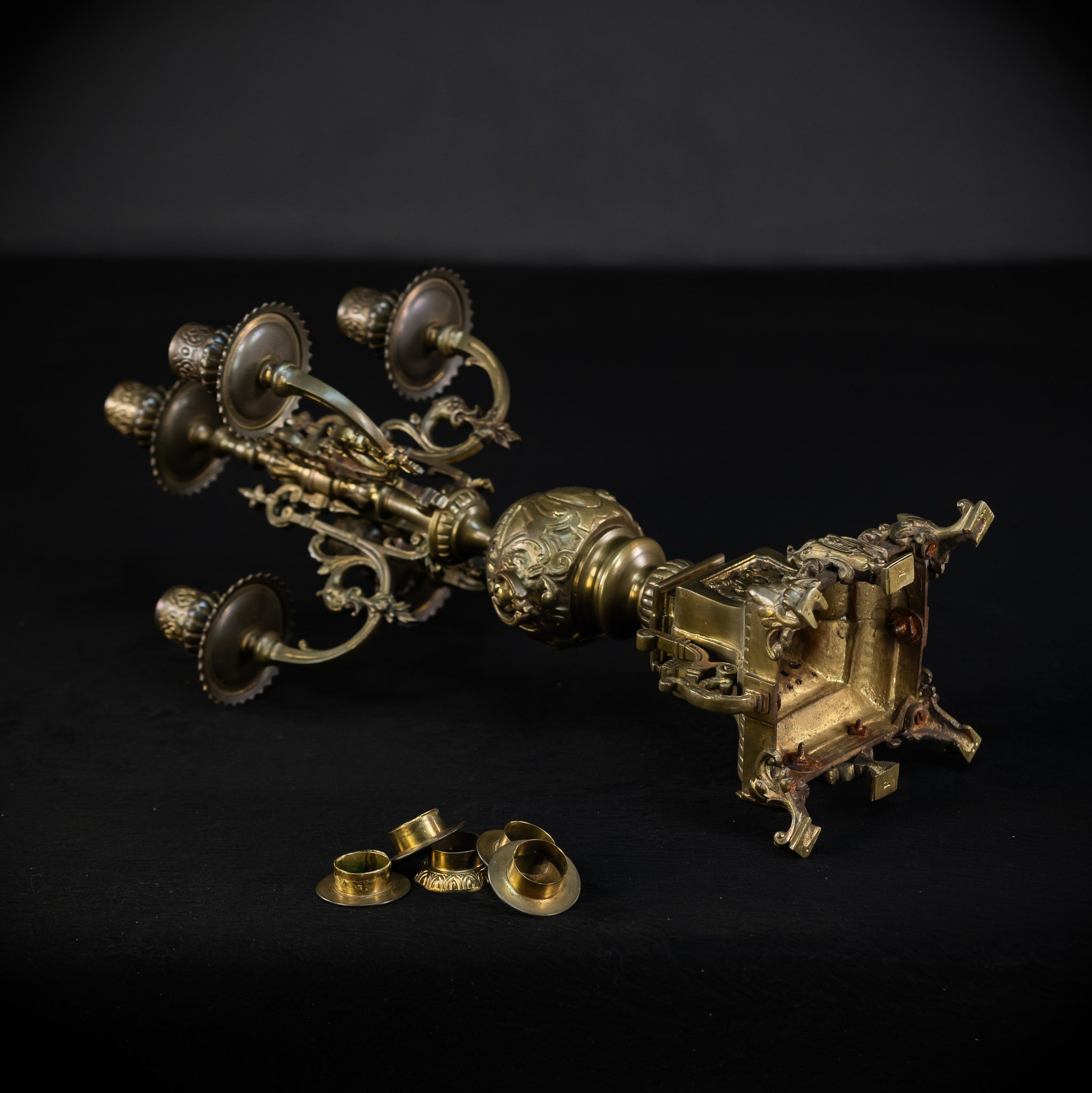 Candelabra Pair | Two French 1800s | Neo-Reneissance 17.9"