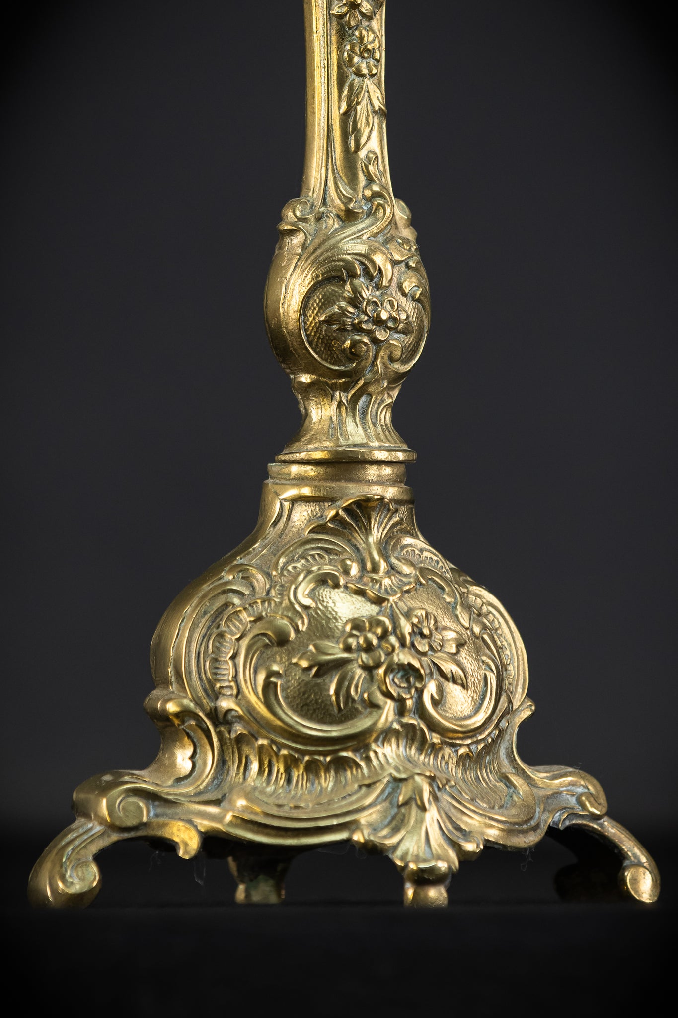 Candelabra Pair | 1800s Antique Rococo Revival | 15"/ 38 cm