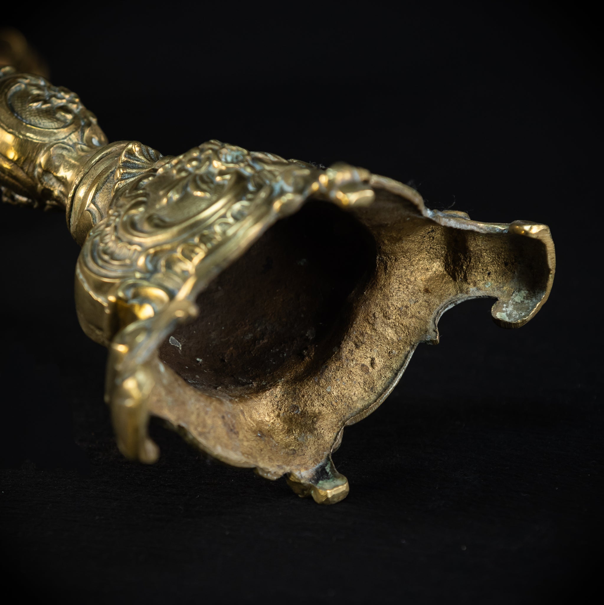 Candelabra Pair | 1800s Antique Rococo Revival | 15"/ 38 cm