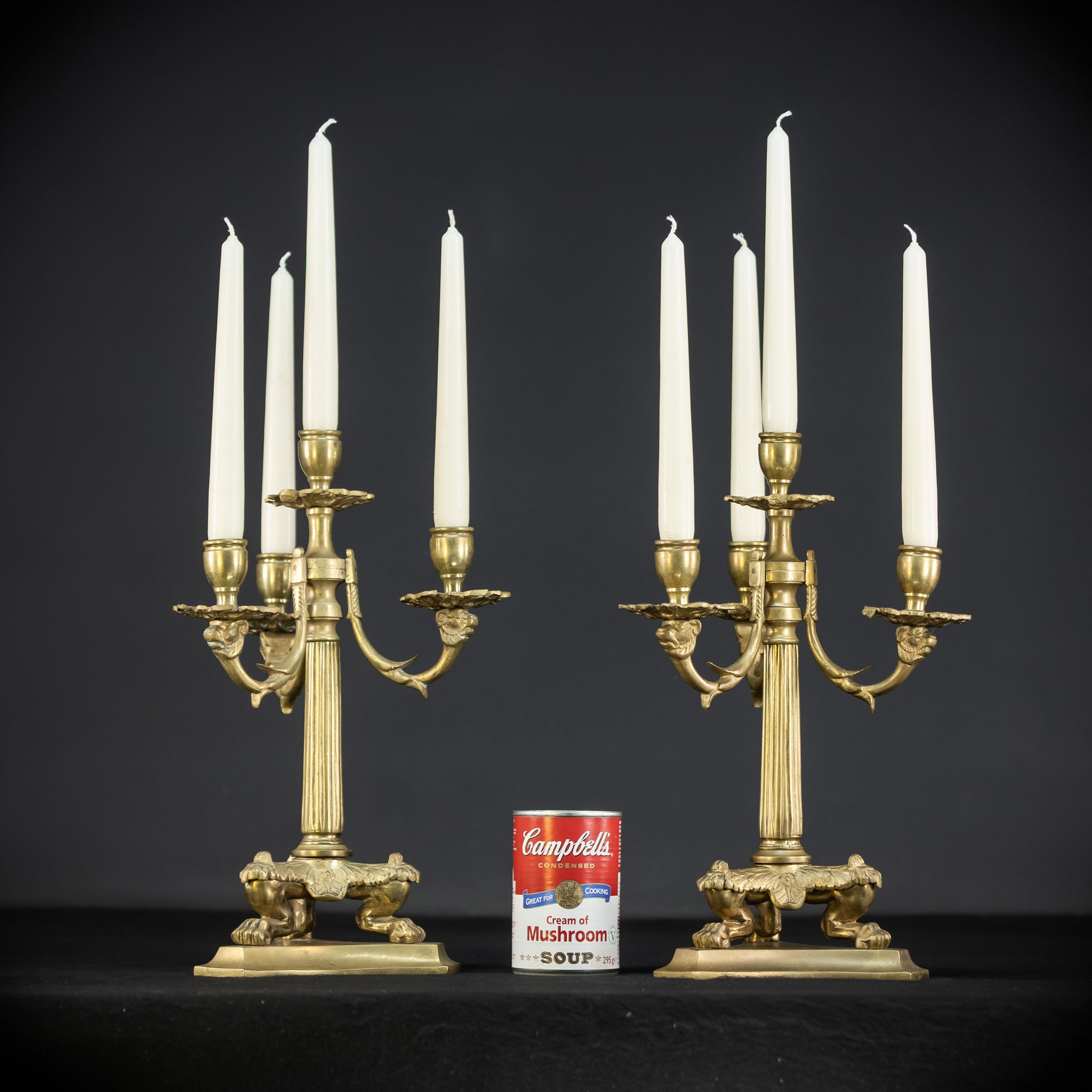 Candelabra Pair | Bronze 1800s | 13.4"