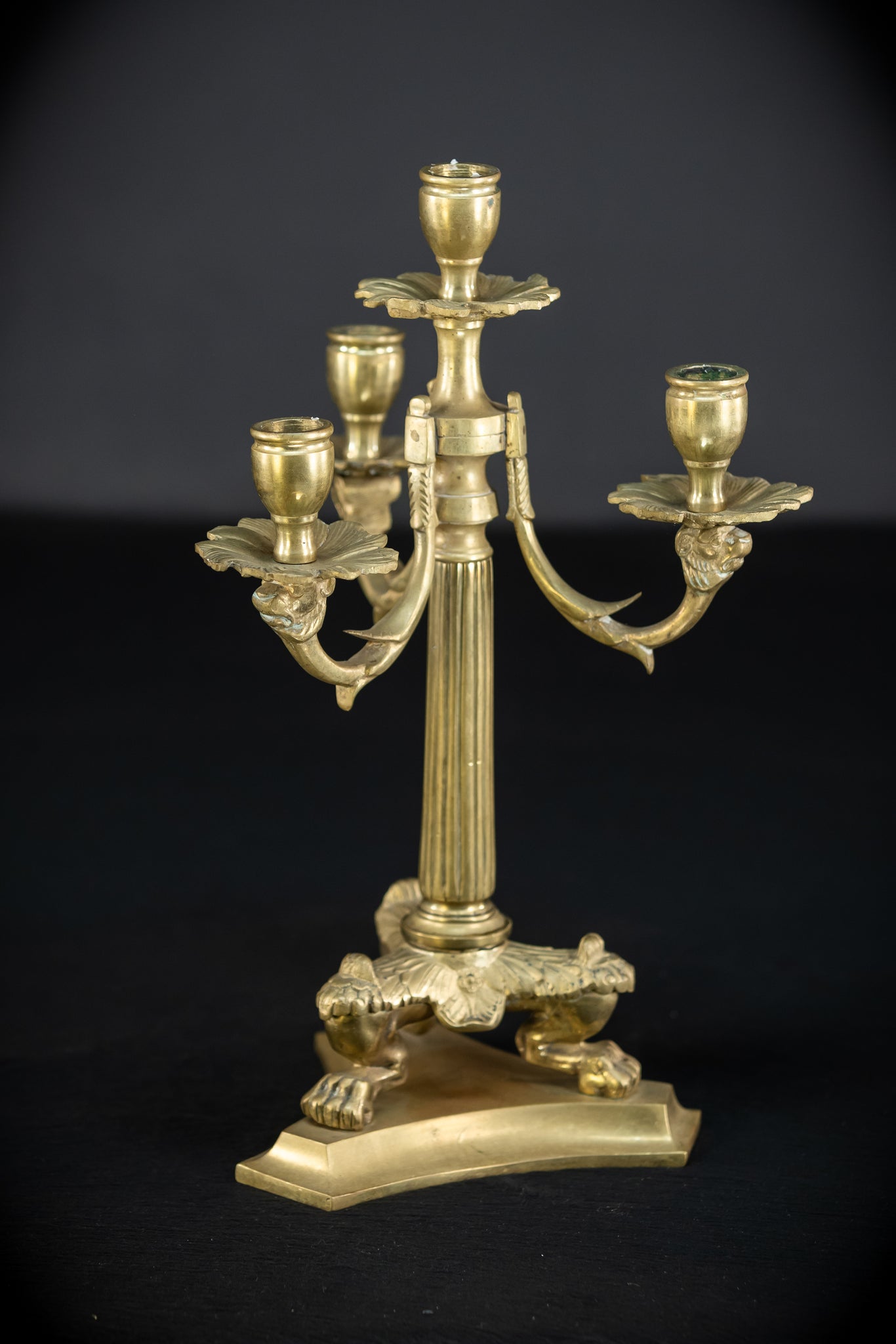 Candelabra Pair | Bronze 1800s | 13.4"