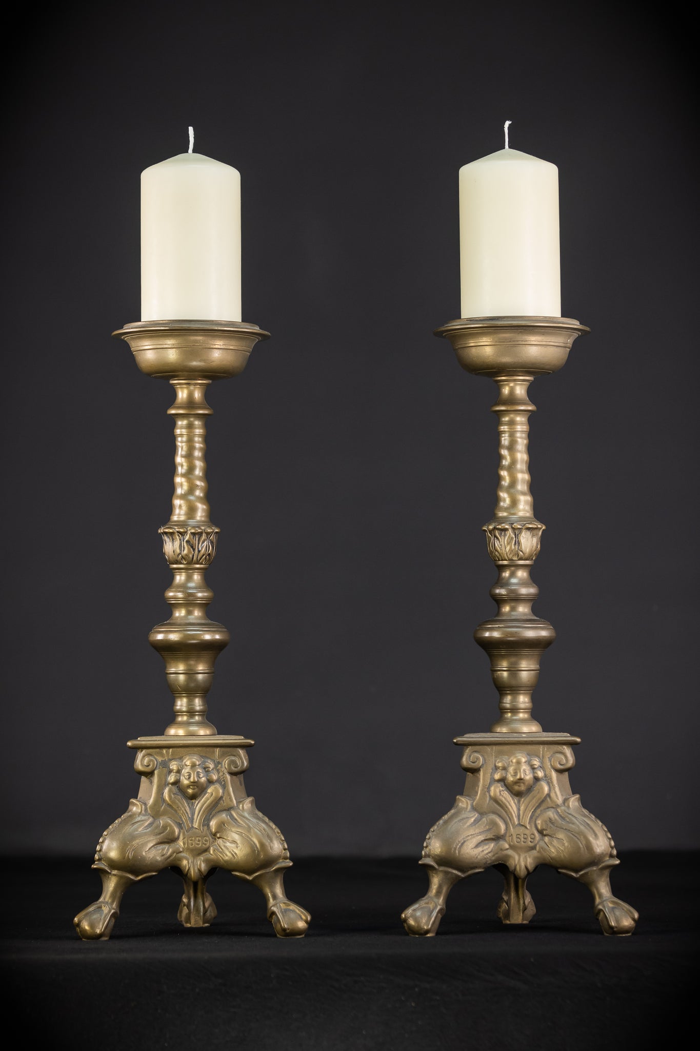 Candlesticks Pair French | Vintage Bronze 17.3"