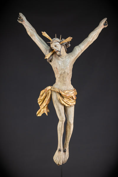 Corpus Christi Wooden Statue | 1700s Antique | 33.1" / 84 cm