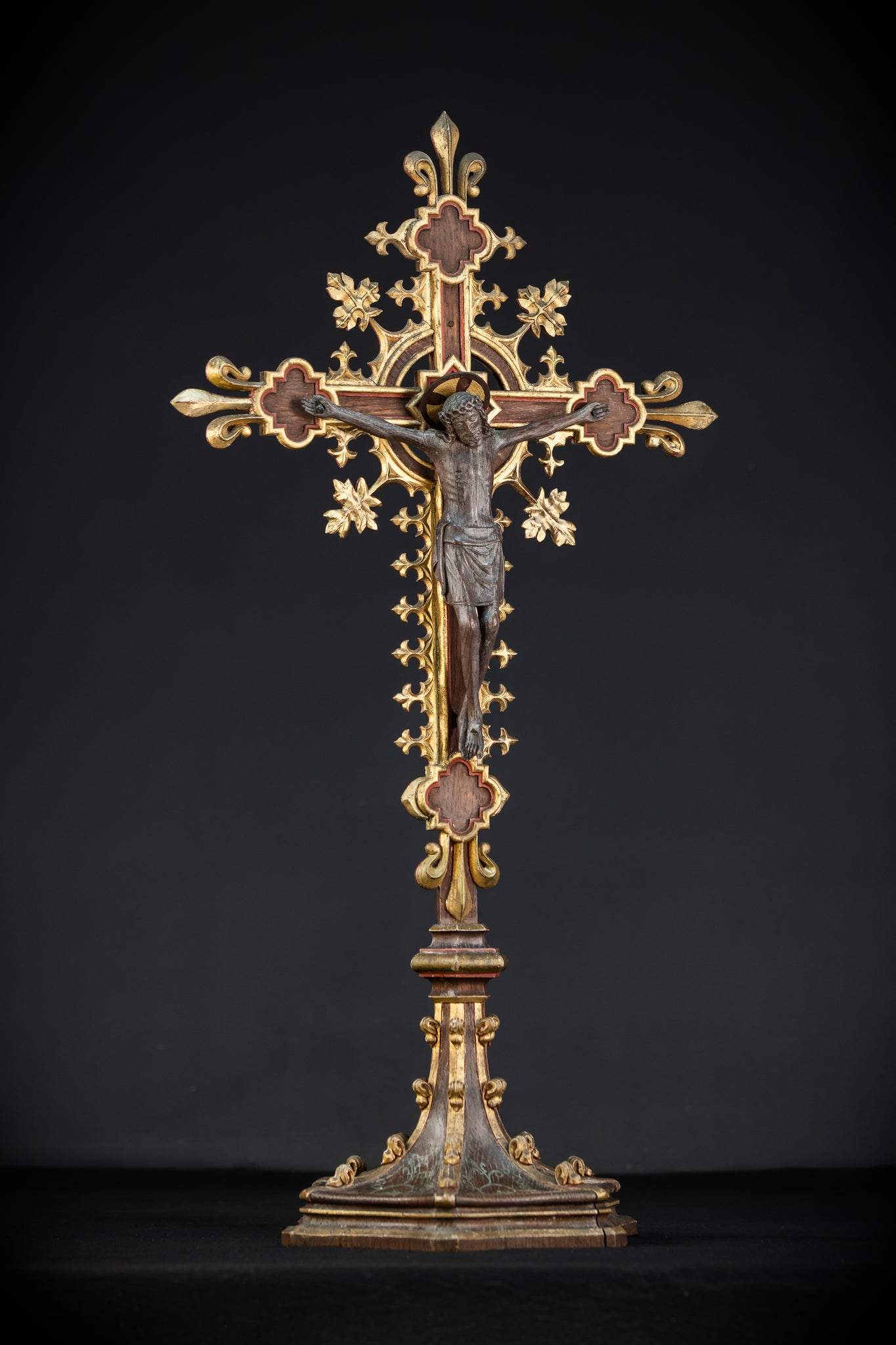 Crucifix Altar | French Baroque Cross | 1700s | 28.7"