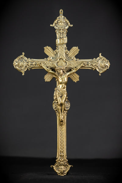 Crucifix Wall | French Baroque Bronze |  17.7"