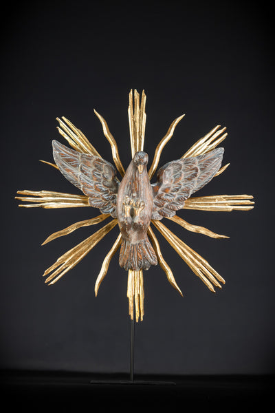 God The Holy Spirit Statue | 1700s Antique 17.5" / 44.5 cm