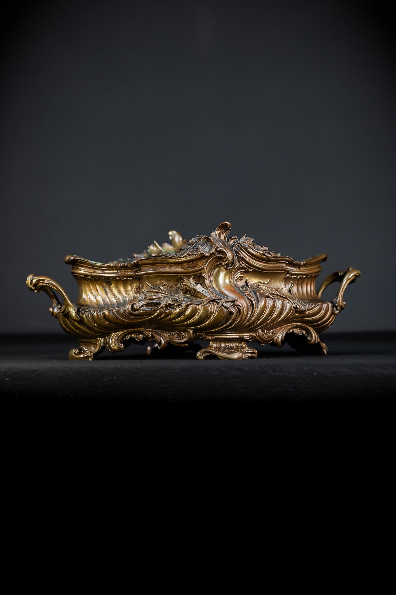 Jardiniere Bronze Antique | French 1800s | 17.7”