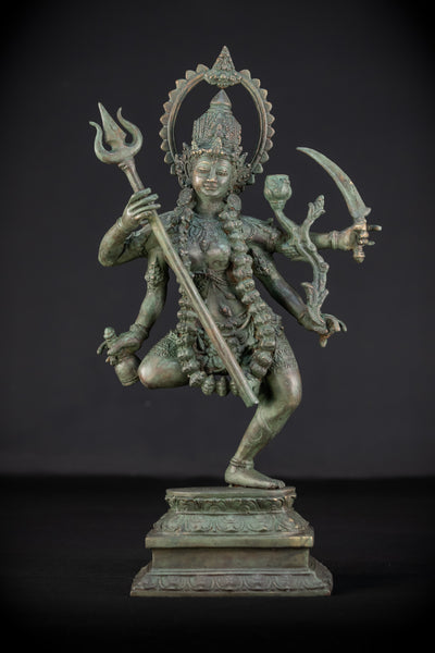Kali Hindu Goddes Bronze Sculpture