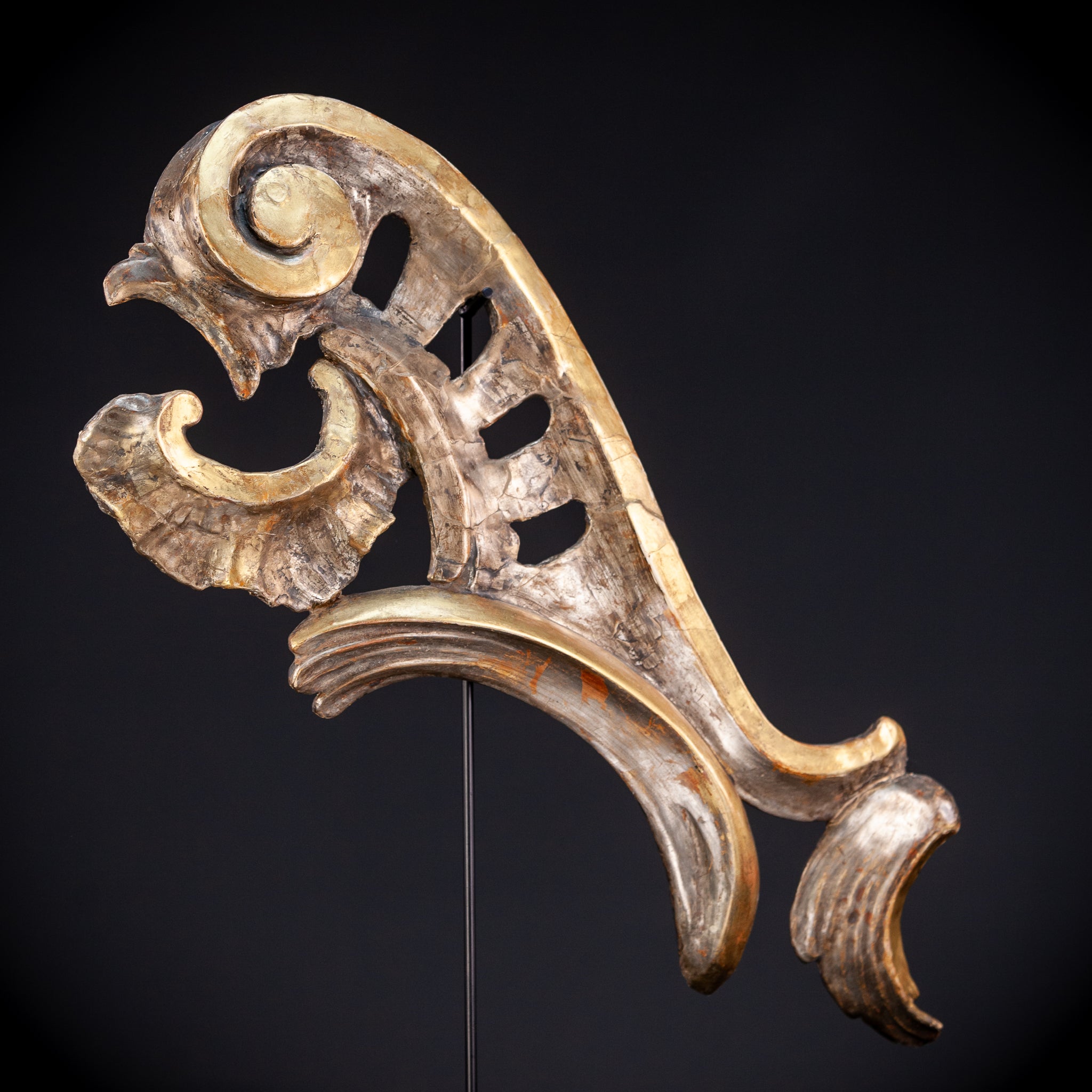 Baroque Wooden Element B | Antique 1700s | 21.7'' / 55 cm