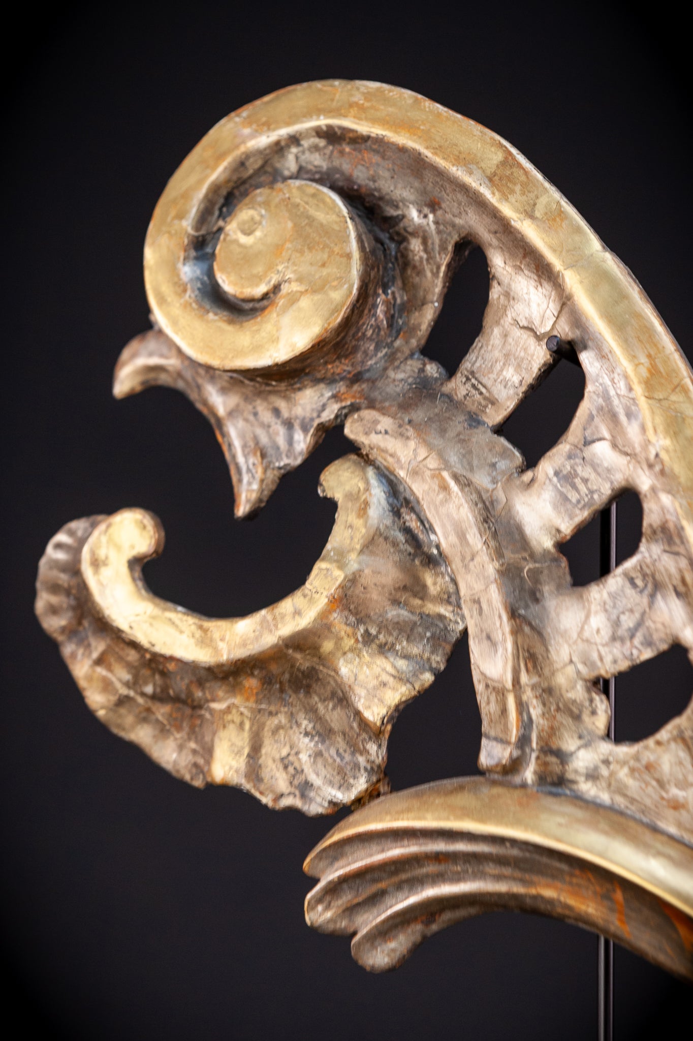 Baroque Wooden Element B | Antique 1700s | 21.7'' / 55 cm
