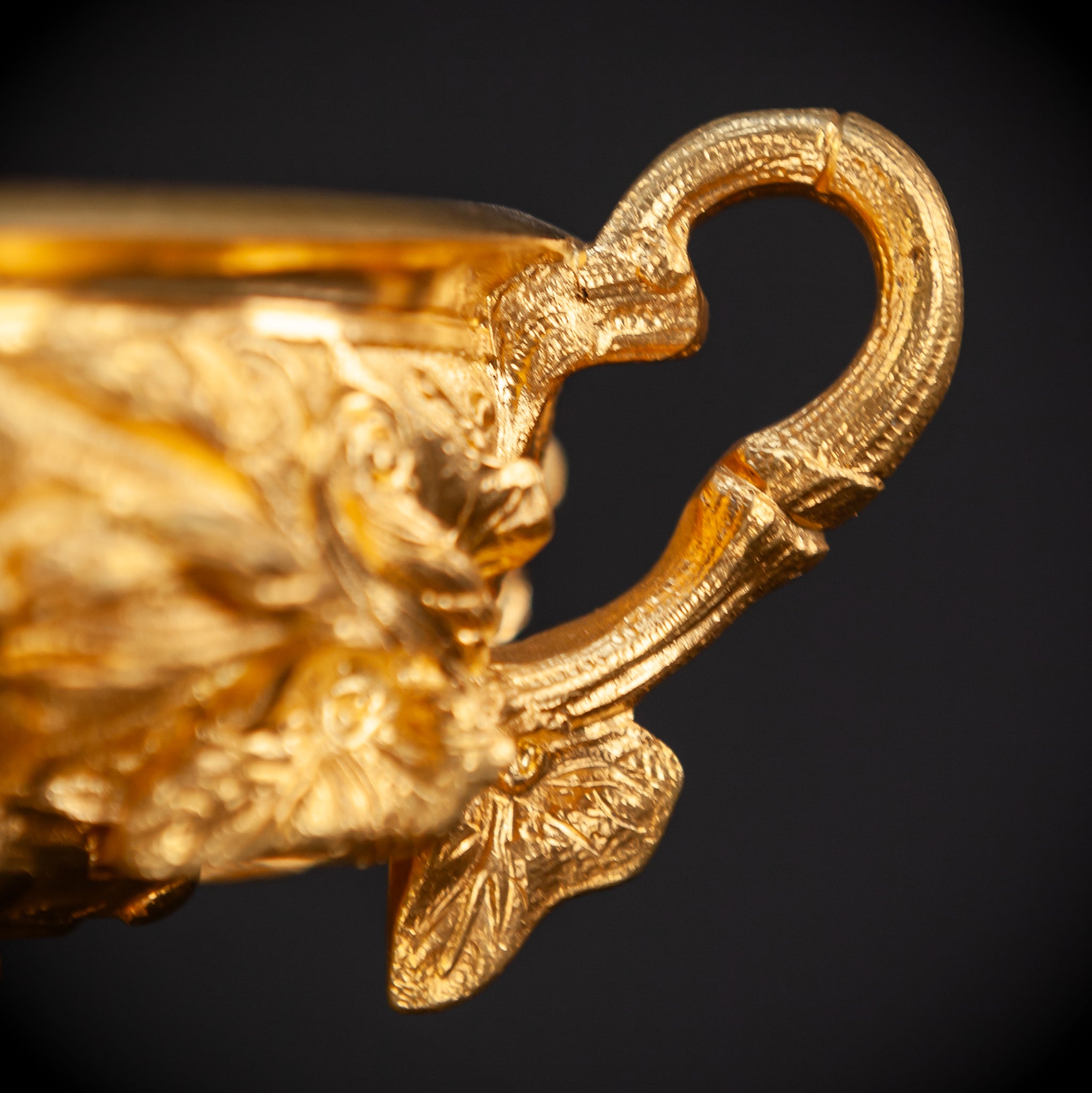 Pair of Gilded Bronze Urns / Cassolettes | 1700s Antique | 7.3" / 17.5 cm