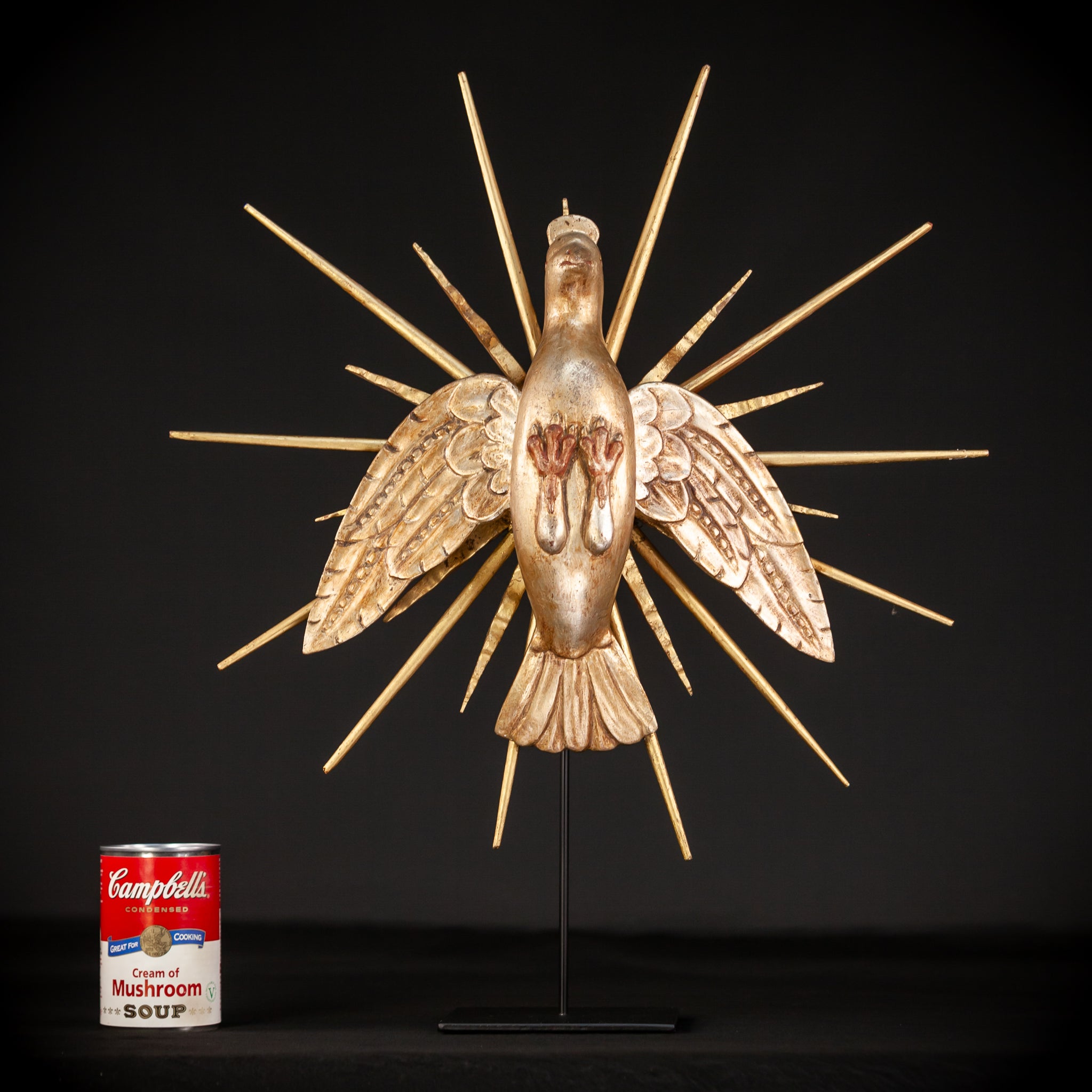 God The Holy Spirit Wooden Sculpture | 1700s Antique | 18.1" / 56 cm