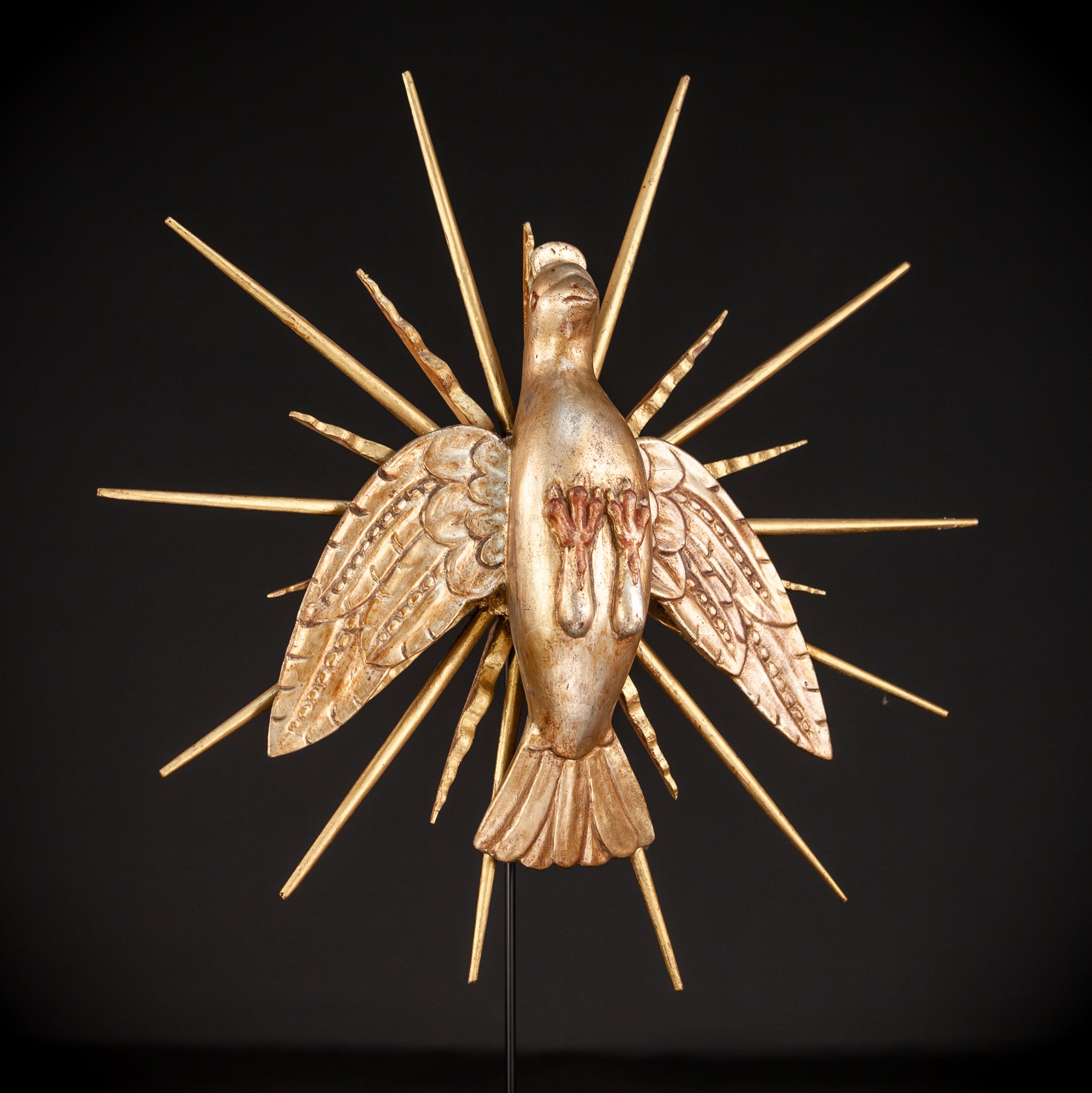 God The Holy Spirit Wooden Sculpture | 1700s Antique | 18.1" / 56 cm