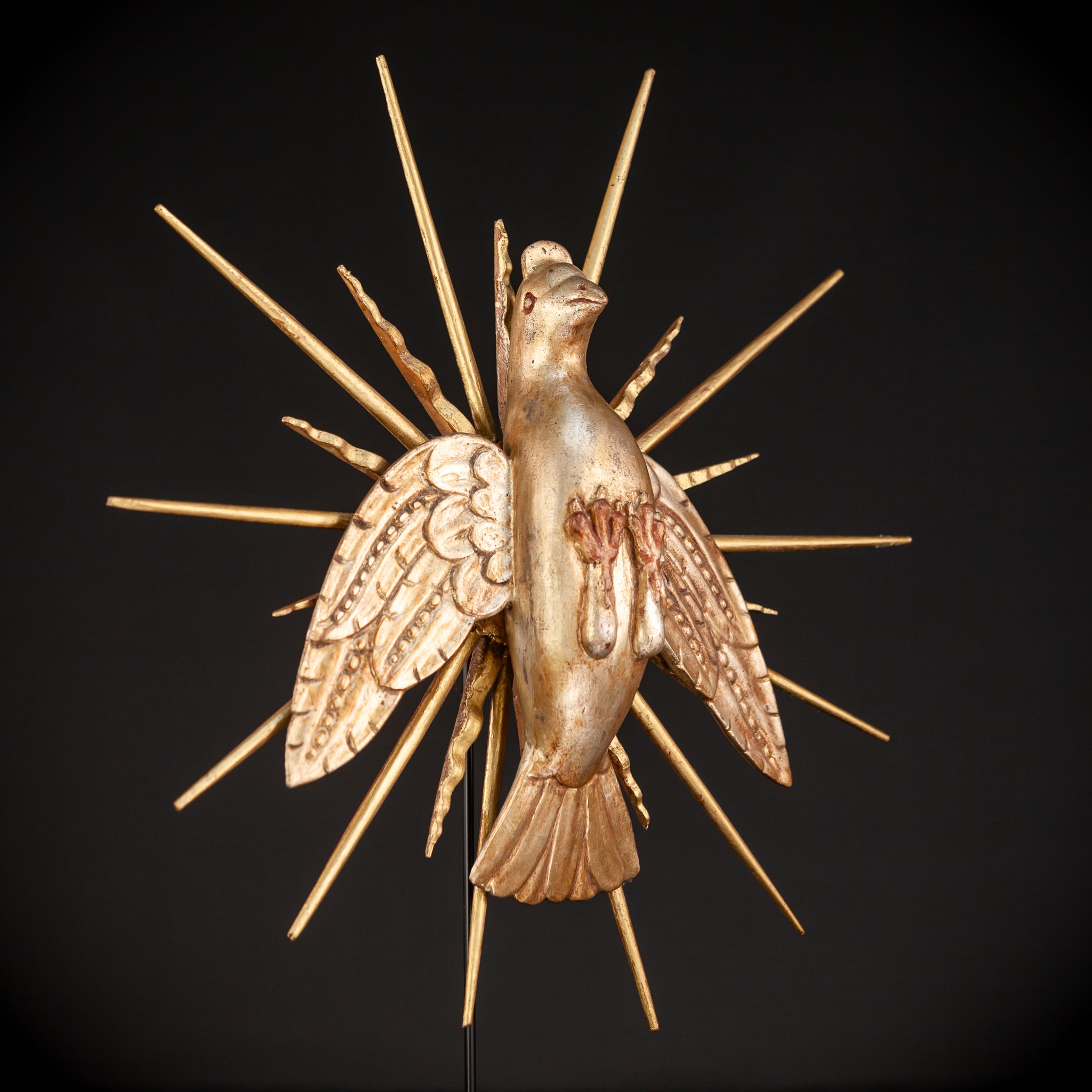 God The Holy Spirit Wooden Sculpture | 1700s Antique | 18.1" / 56 cm