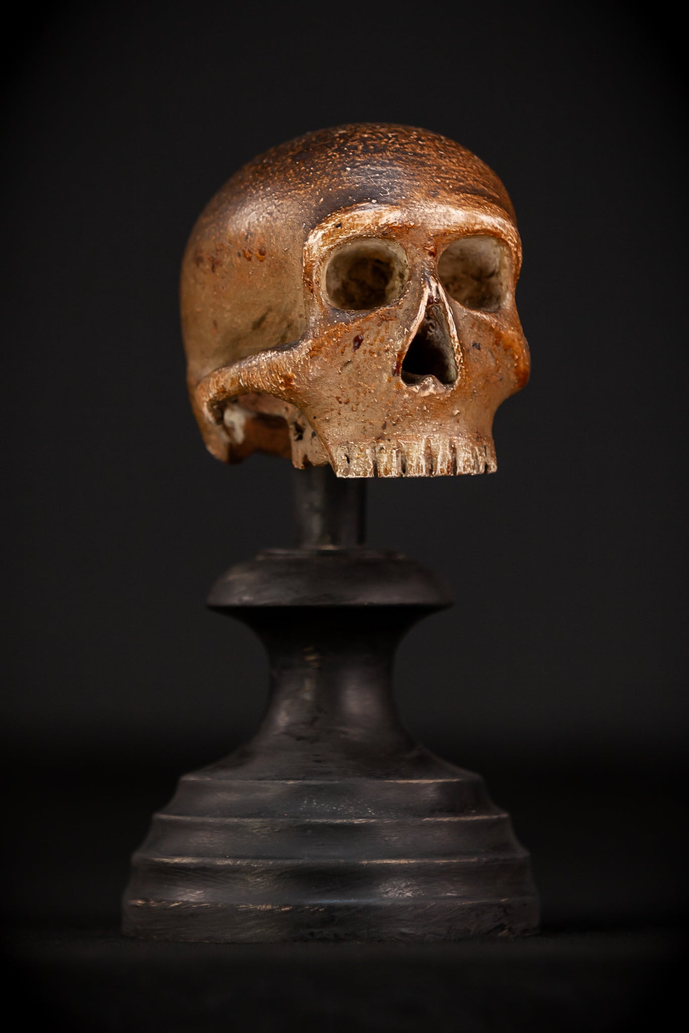 Memento Mori Wood Carving | 1600s Antique | 6.3" / 16 cm