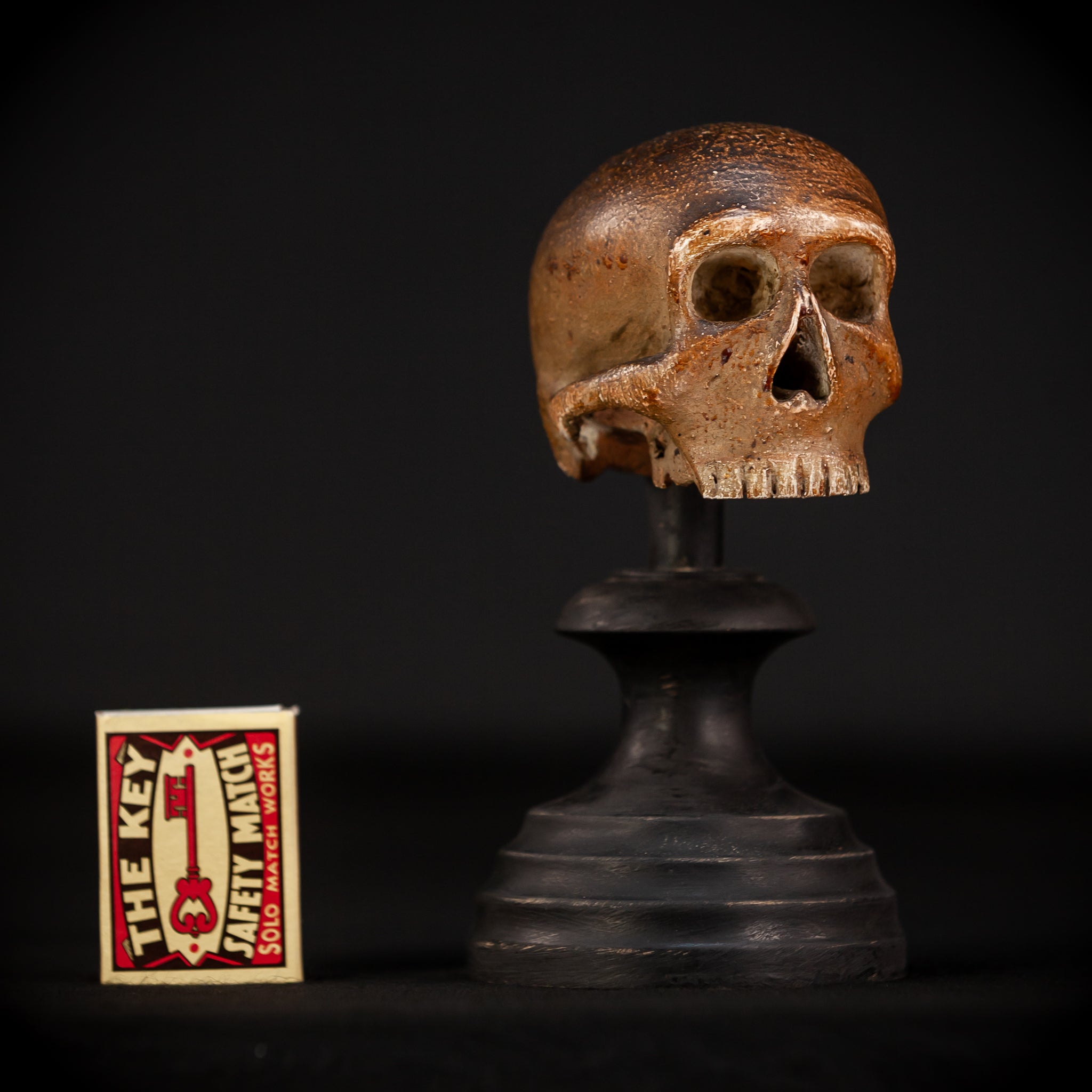 Memento Mori Wood Carving | 1600s Antique | 6.3" / 16 cm