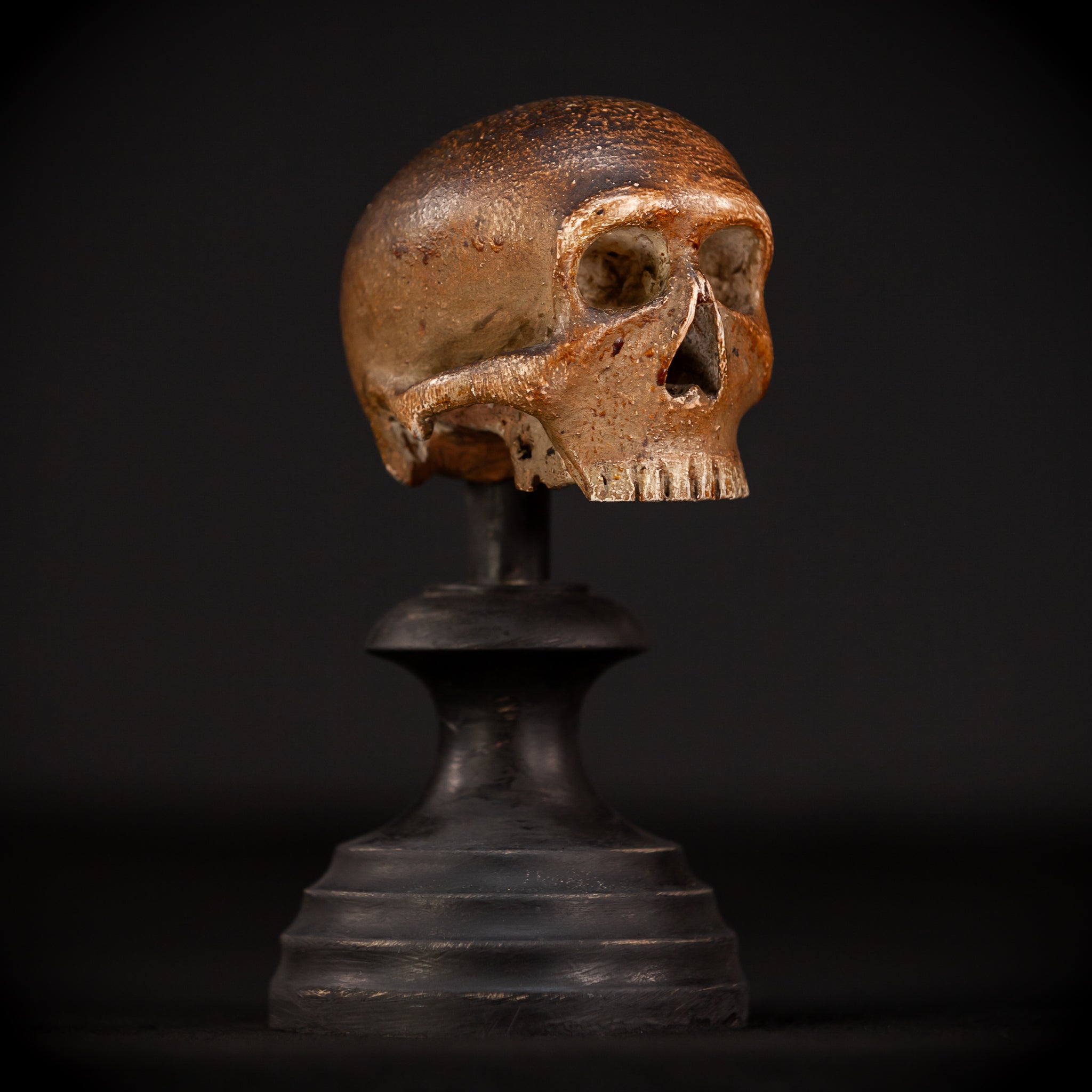 Memento Mori Wood Carving | 1600s Antique | 6.3" / 16 cm