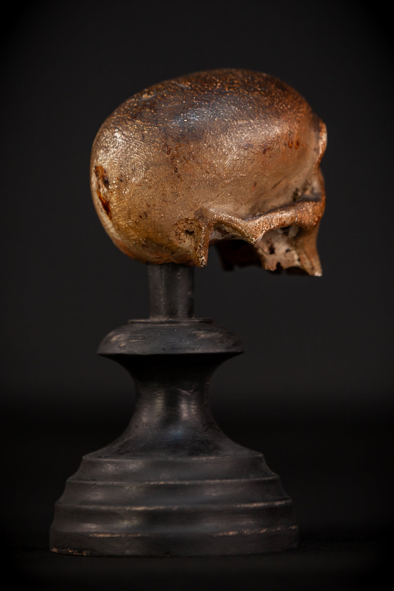 Memento Mori Wood Carving | 1600s Antique | 6.3" / 16 cm