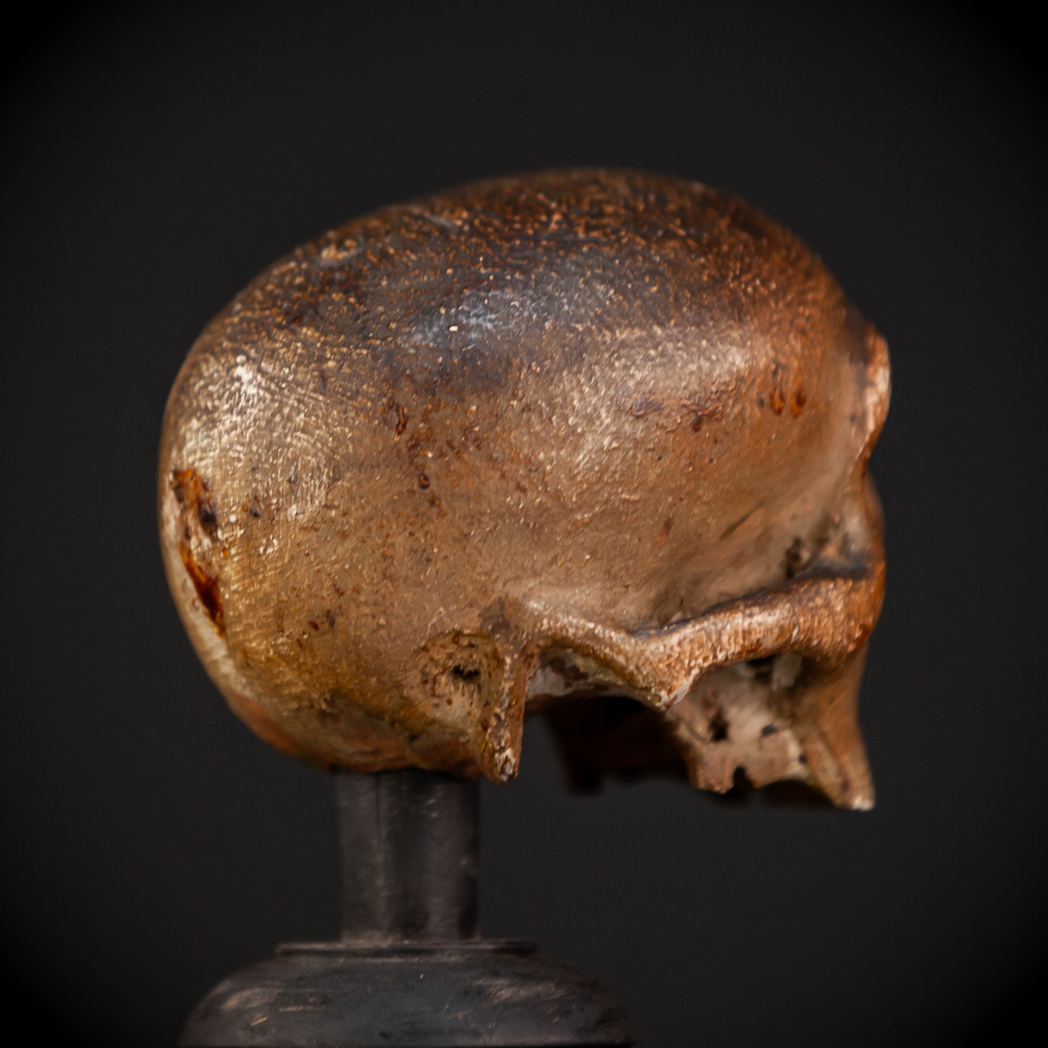 Memento Mori Wood Carving | 1600s Antique | 6.3" / 16 cm