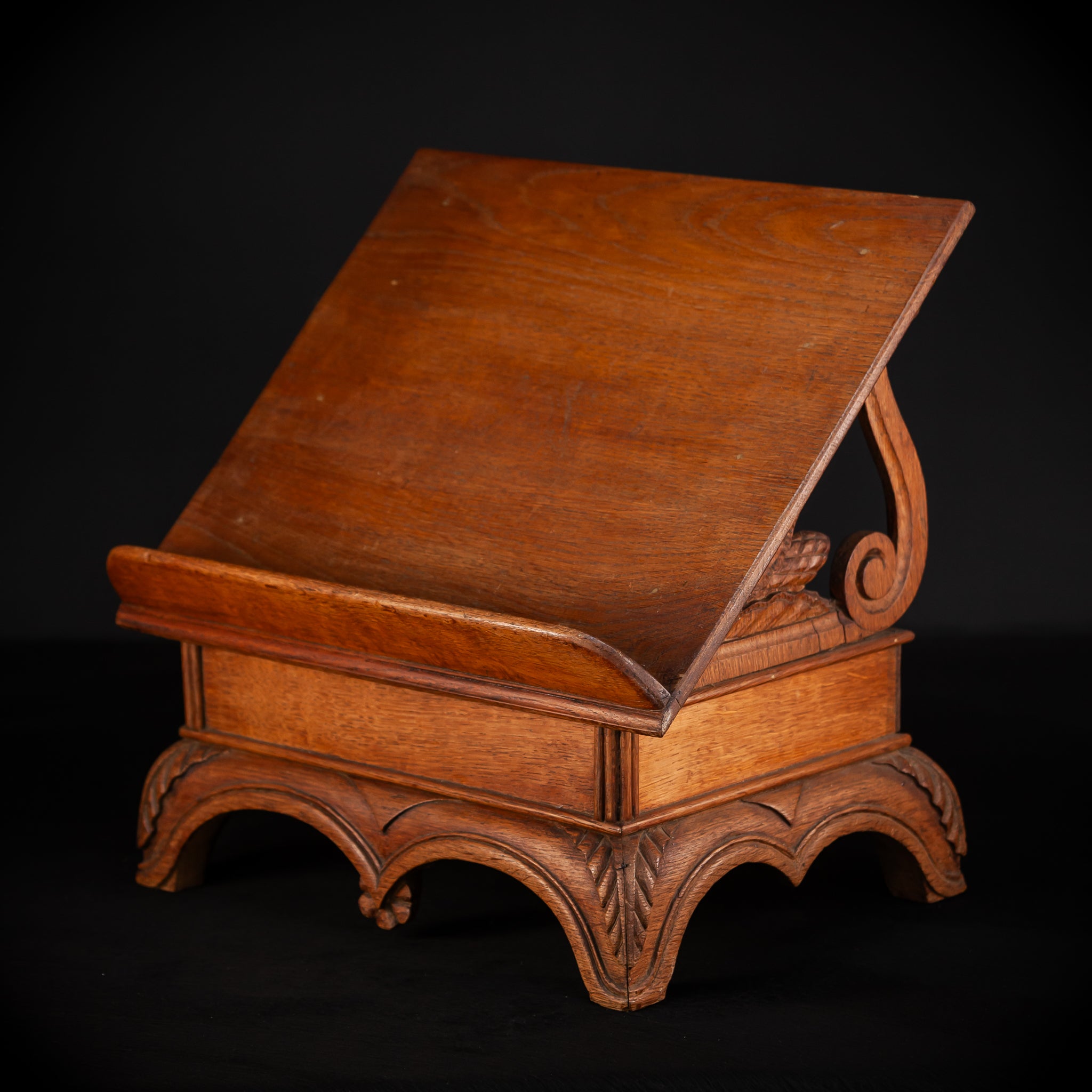 Book Stand | 19th Cent Wooden Missal / Bible Holder | 16.9"