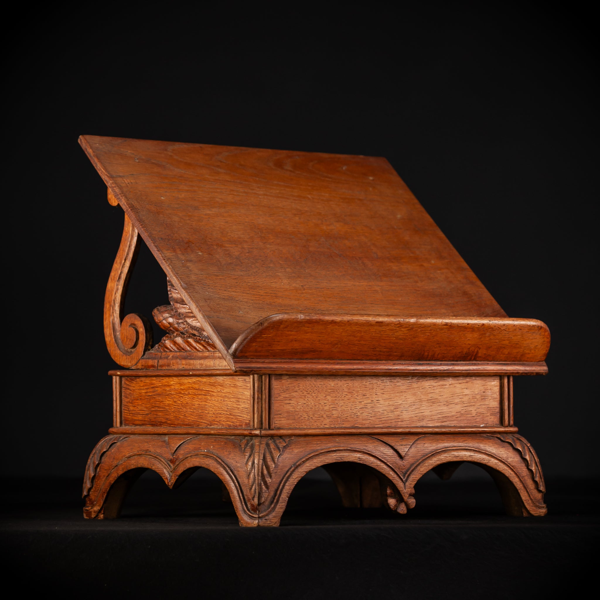 Book Stand | 19th Cent Wooden Missal / Bible Holder | 16.9"