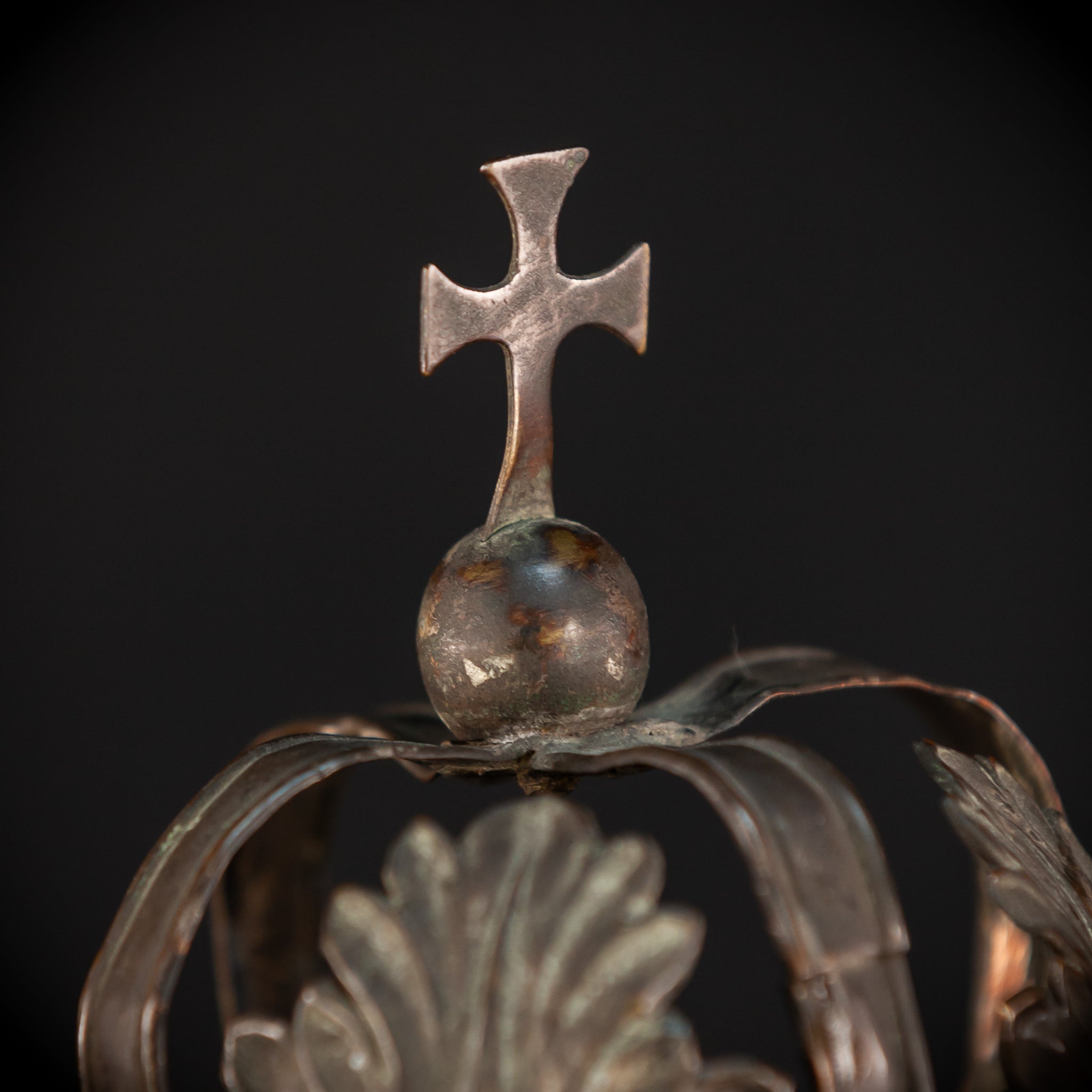Head Crown for Madonna Santo | 1600s Antique | 4.3” / 11 cm