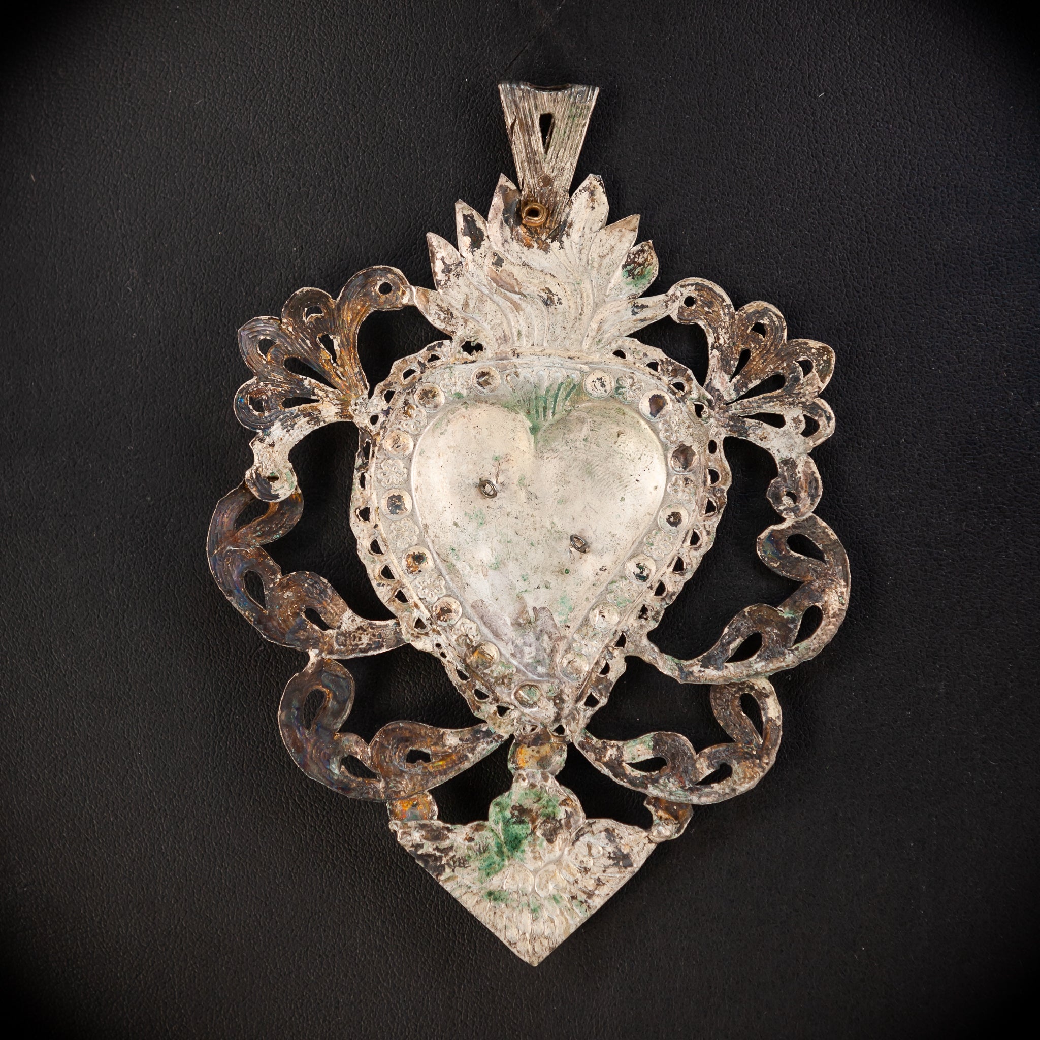 Solid Silver Votive Heart | 1800s Grace Received 4.7"
