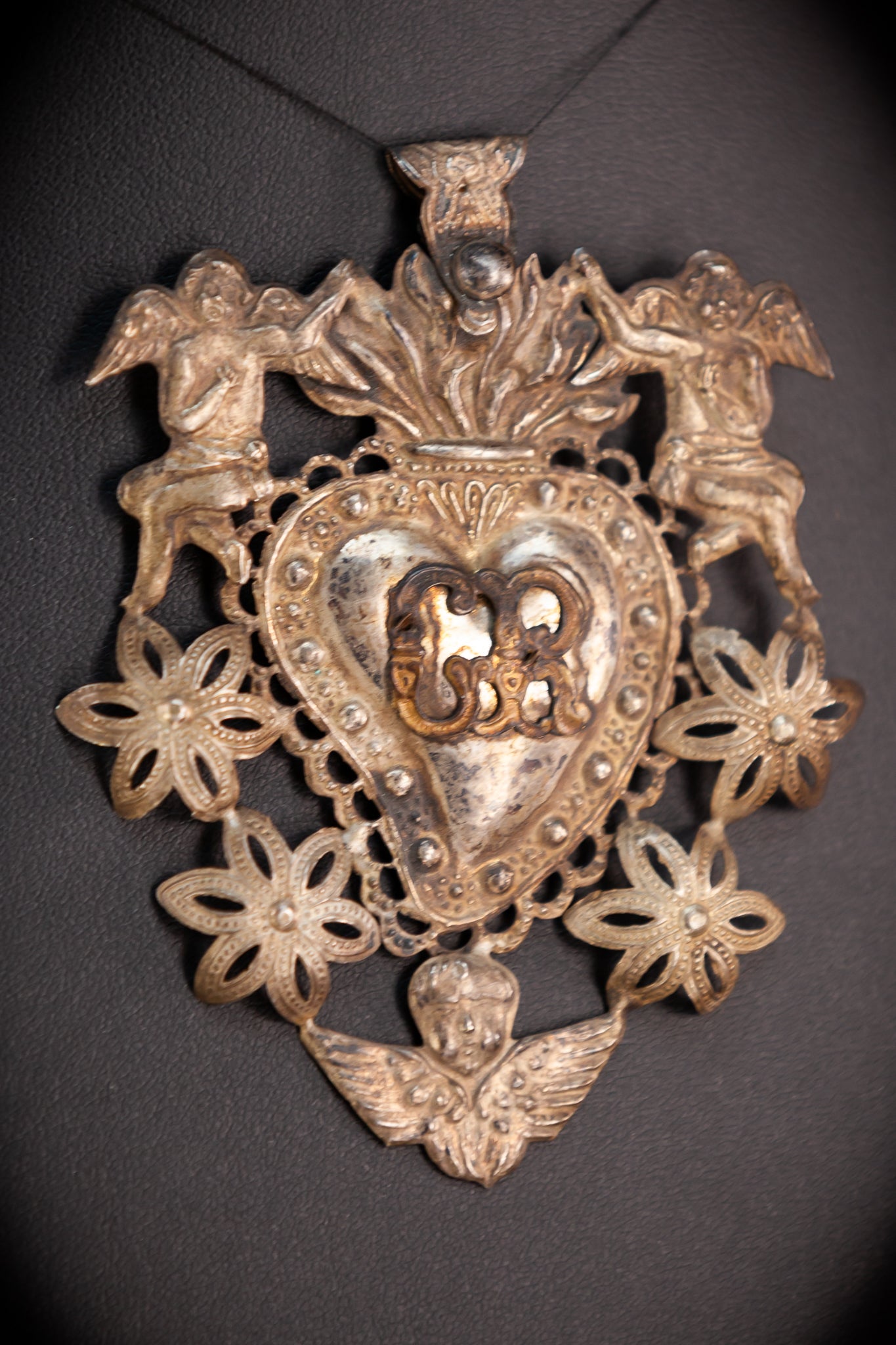 Solid Silver Votive Heart | 1800s Grace Received 3.7"