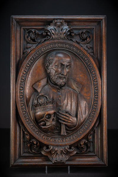St Francis Borgia Relief | Antique 1700s 26.6"/ 67.5 cm 