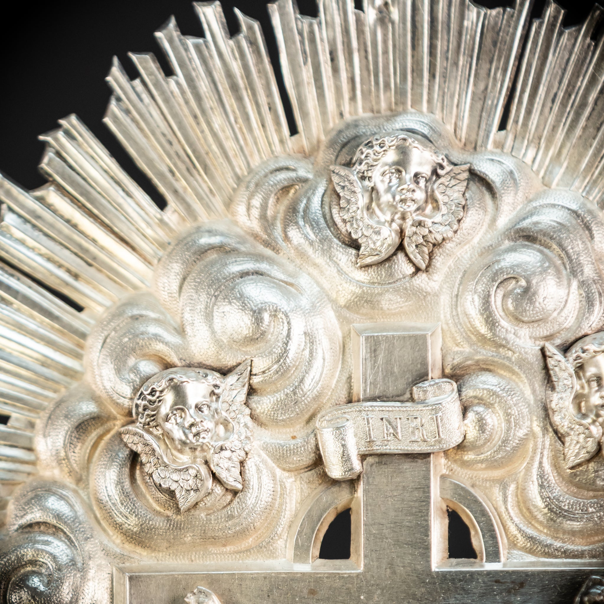 Holy Water Font - Solid Silver | 1800s Antique | 11.8" / 30 cm