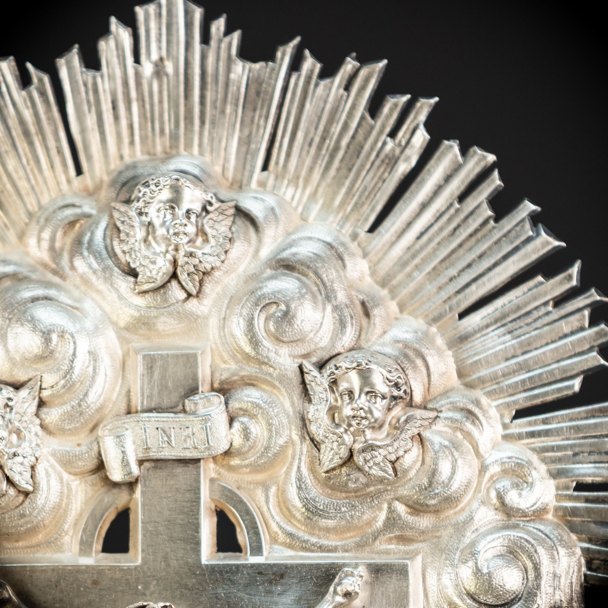 Holy Water Font - Solid Silver | 1800s Antique | 11.8" / 30 cm