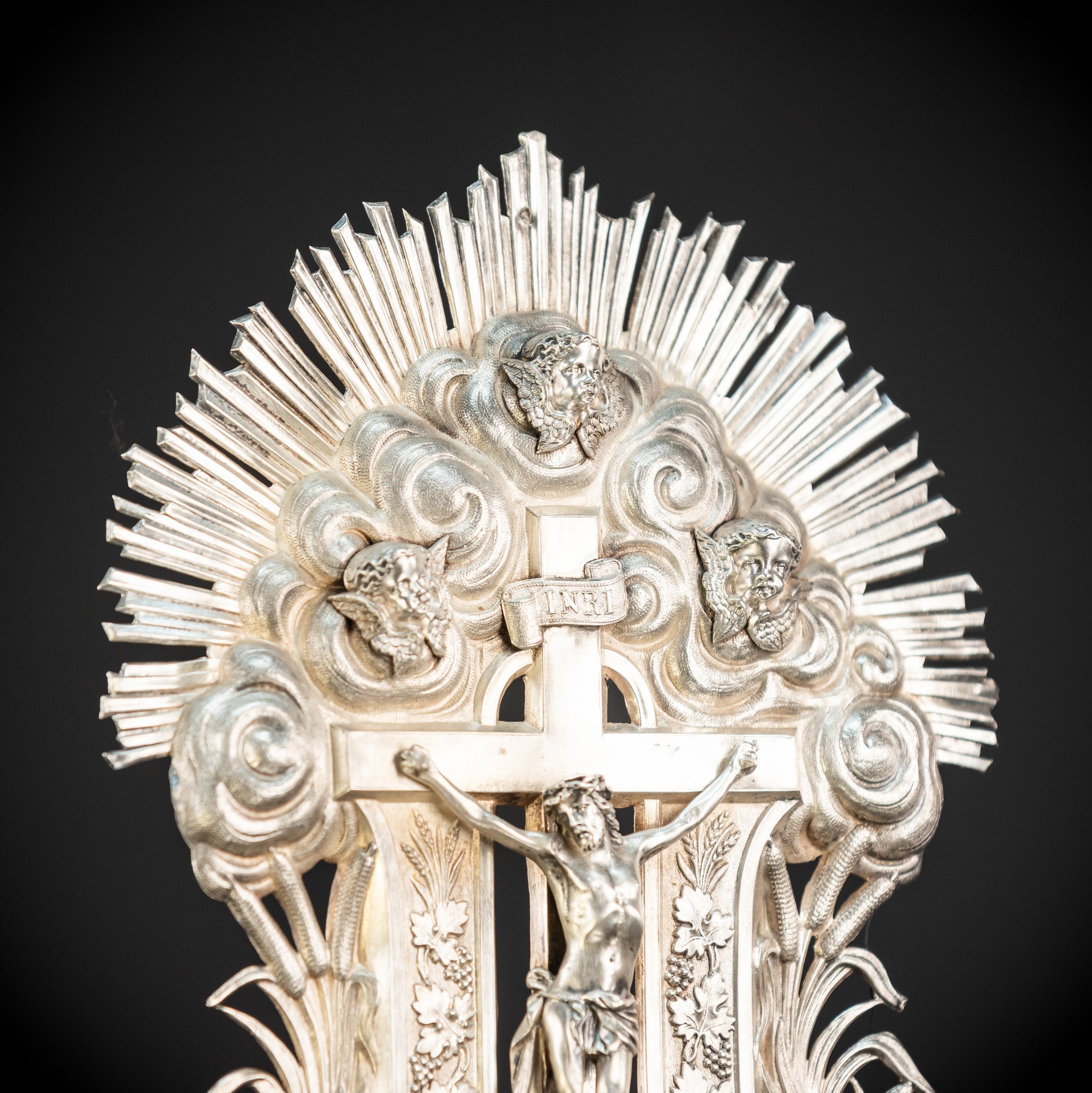 Holy Water Font - Solid Silver | 1800s Antique | 11.8" / 30 cm