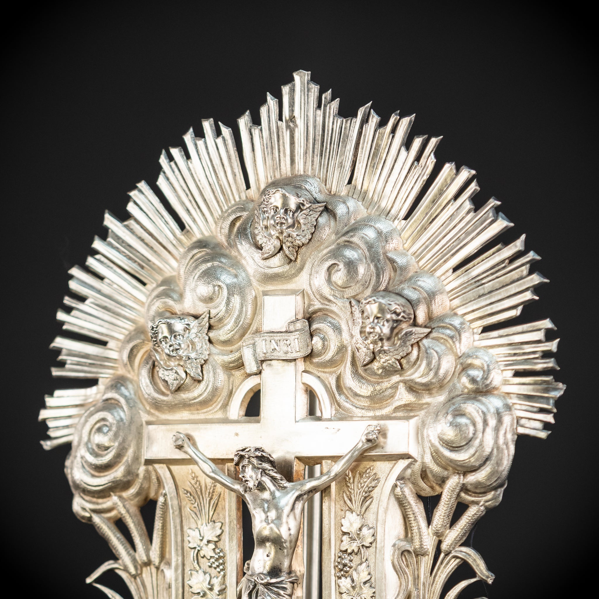 Holy Water Font - Solid Silver | 1800s Antique | 11.8" / 30 cm