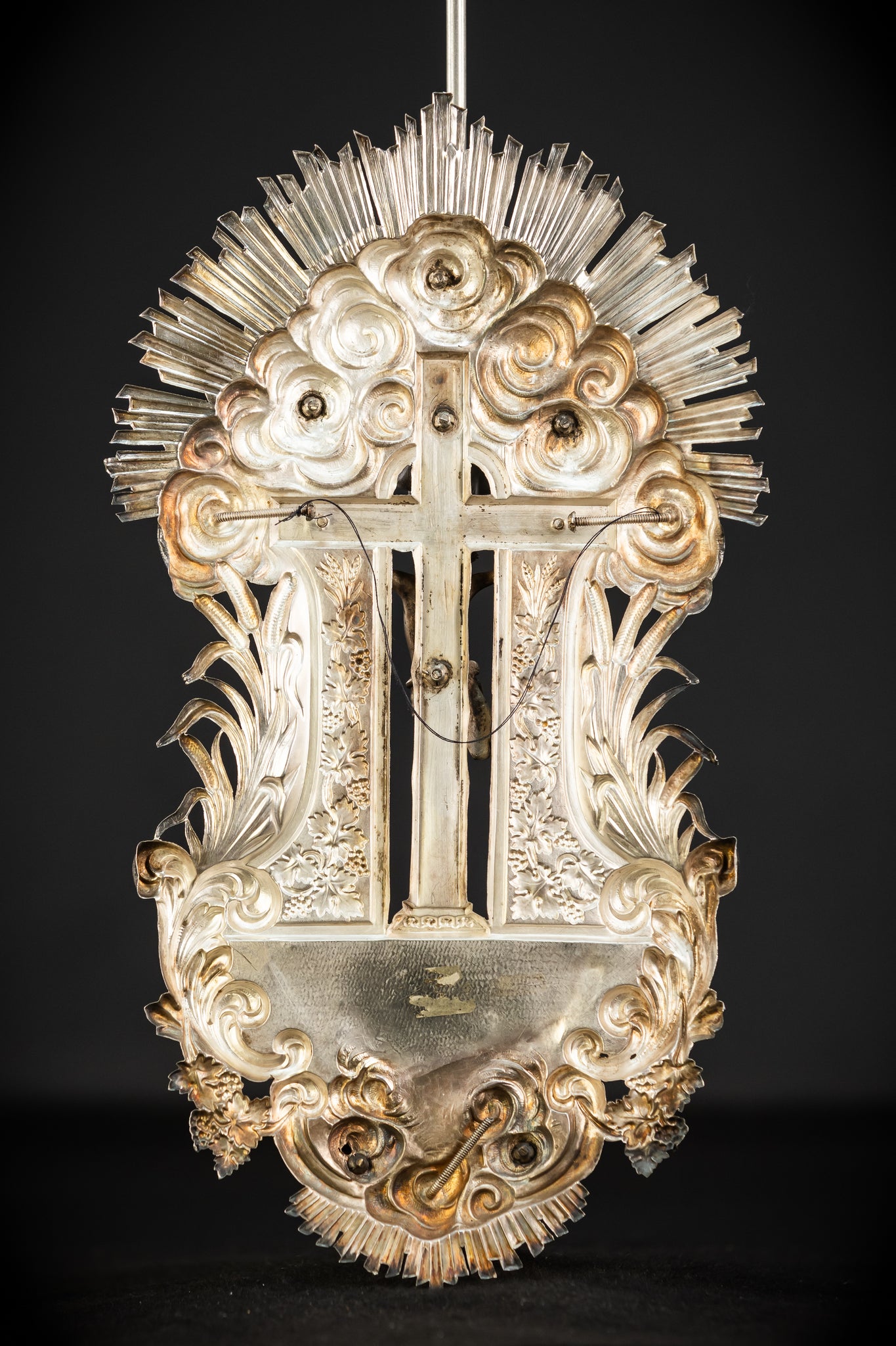 Holy Water Font - Solid Silver | 1800s Antique | 11.8" / 30 cm