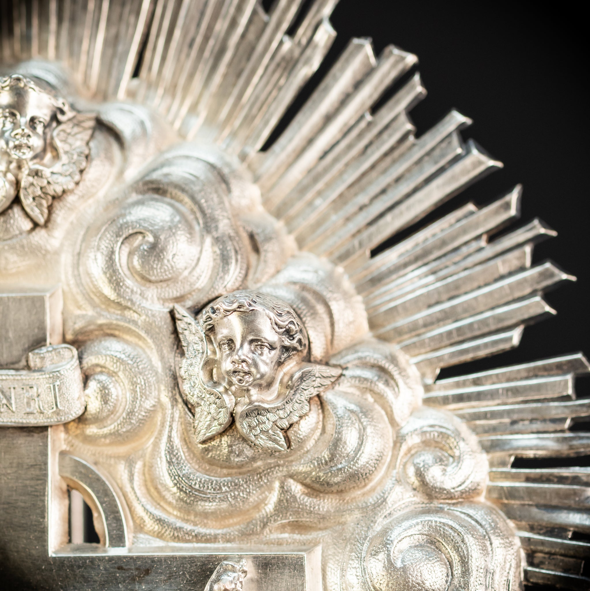 Holy Water Font - Solid Silver | 1800s Antique | 11.8" / 30 cm