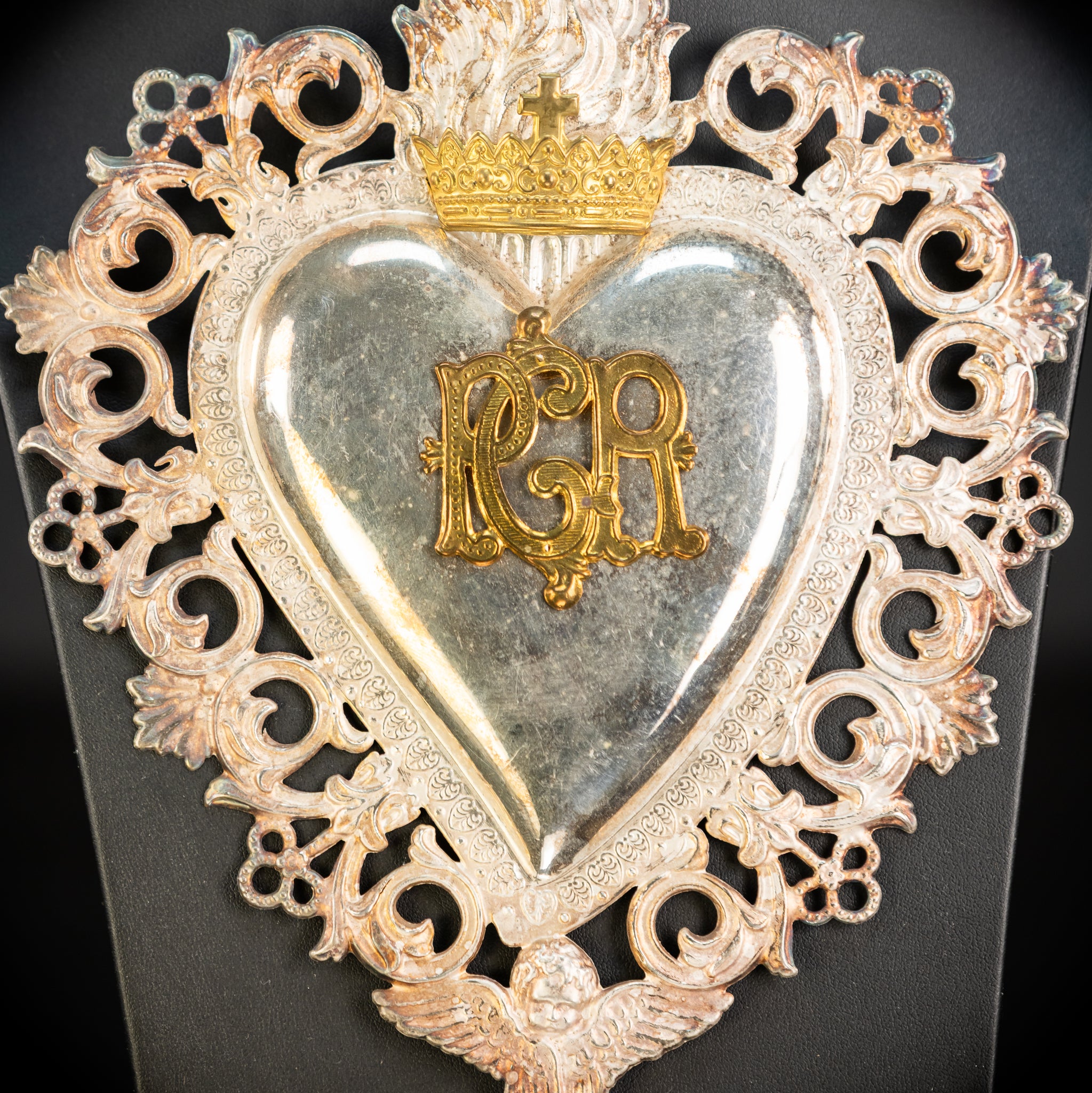 9.3" Solid Silver Votive Heart | 1800s  For Grace Received