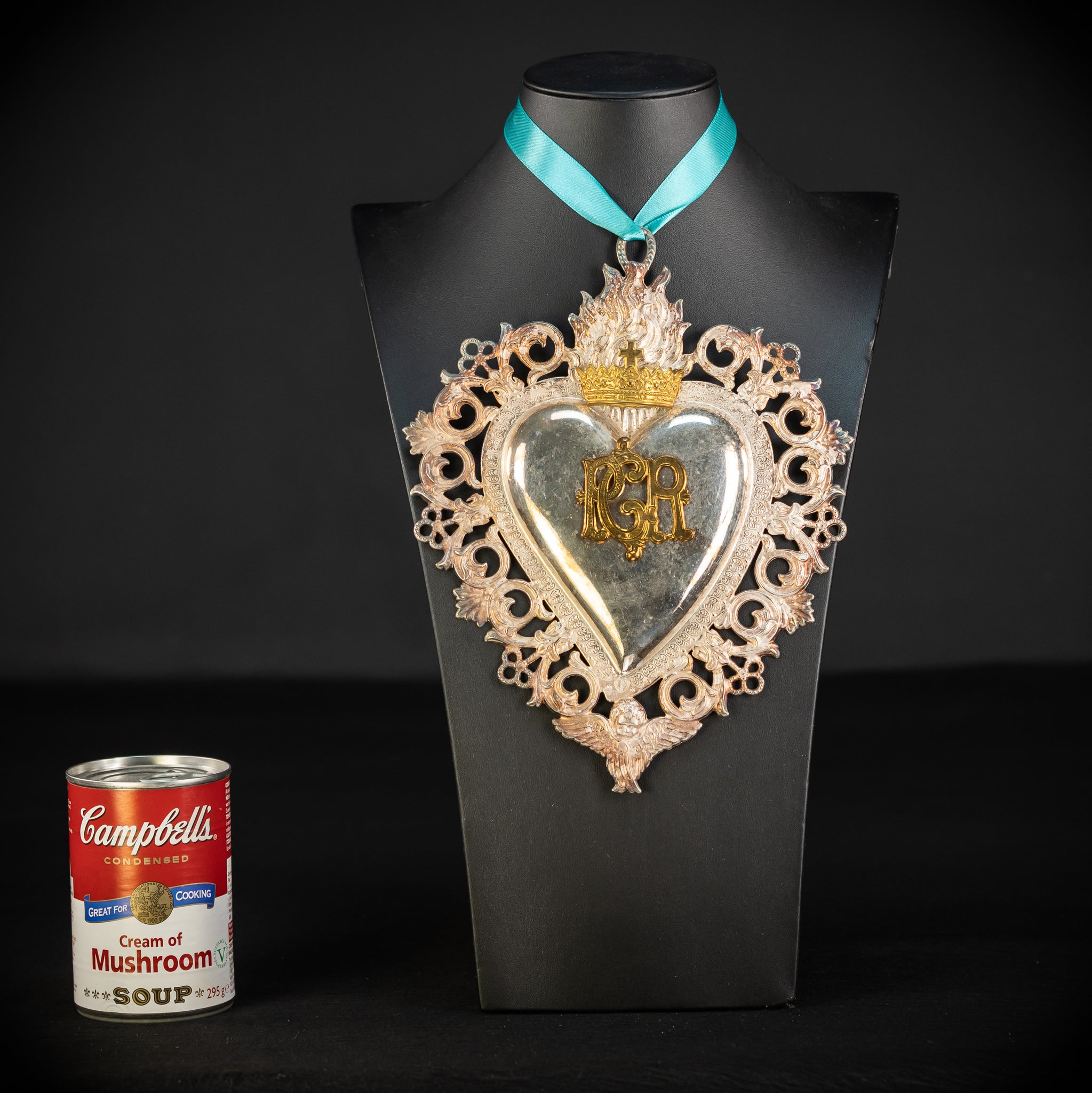 9.3" Solid Silver Votive Heart | 1800s  For Grace Received