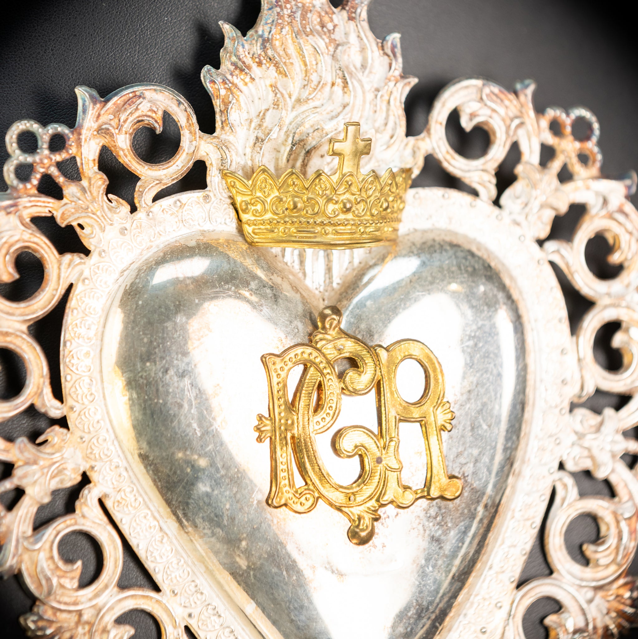 9.3" Solid Silver Votive Heart | 1800s  For Grace Received