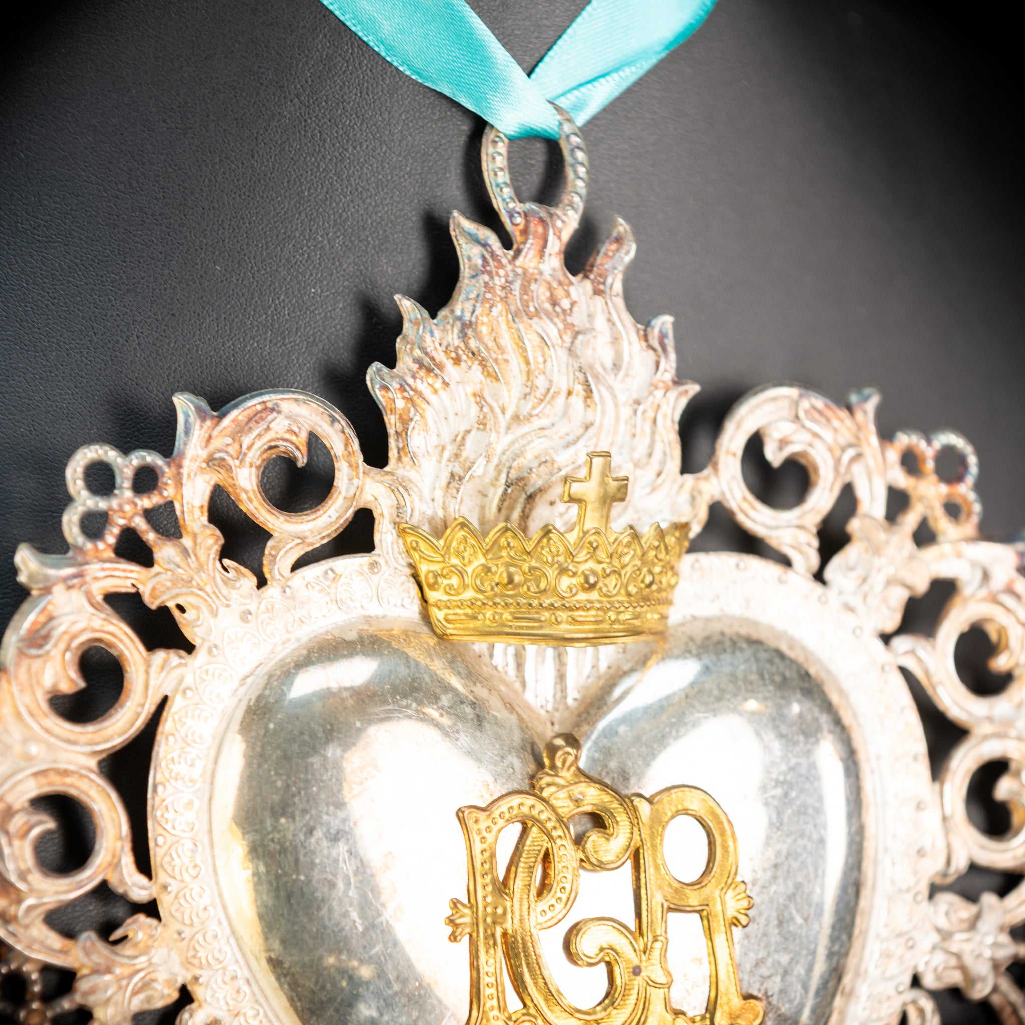 9.3" Solid Silver Votive Heart | 1800s  For Grace Received