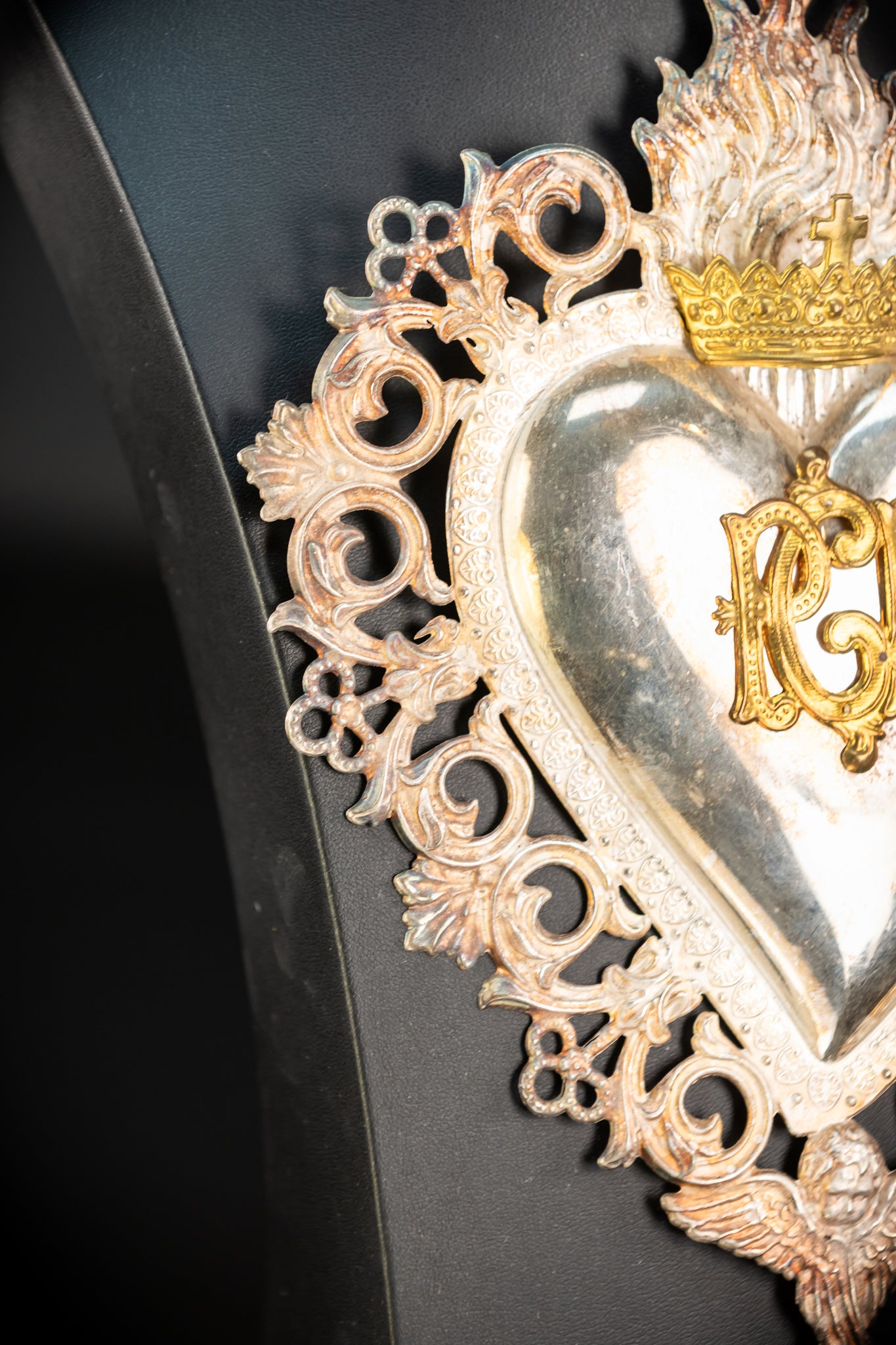 9.3" Solid Silver Votive Heart | 1800s  For Grace Received