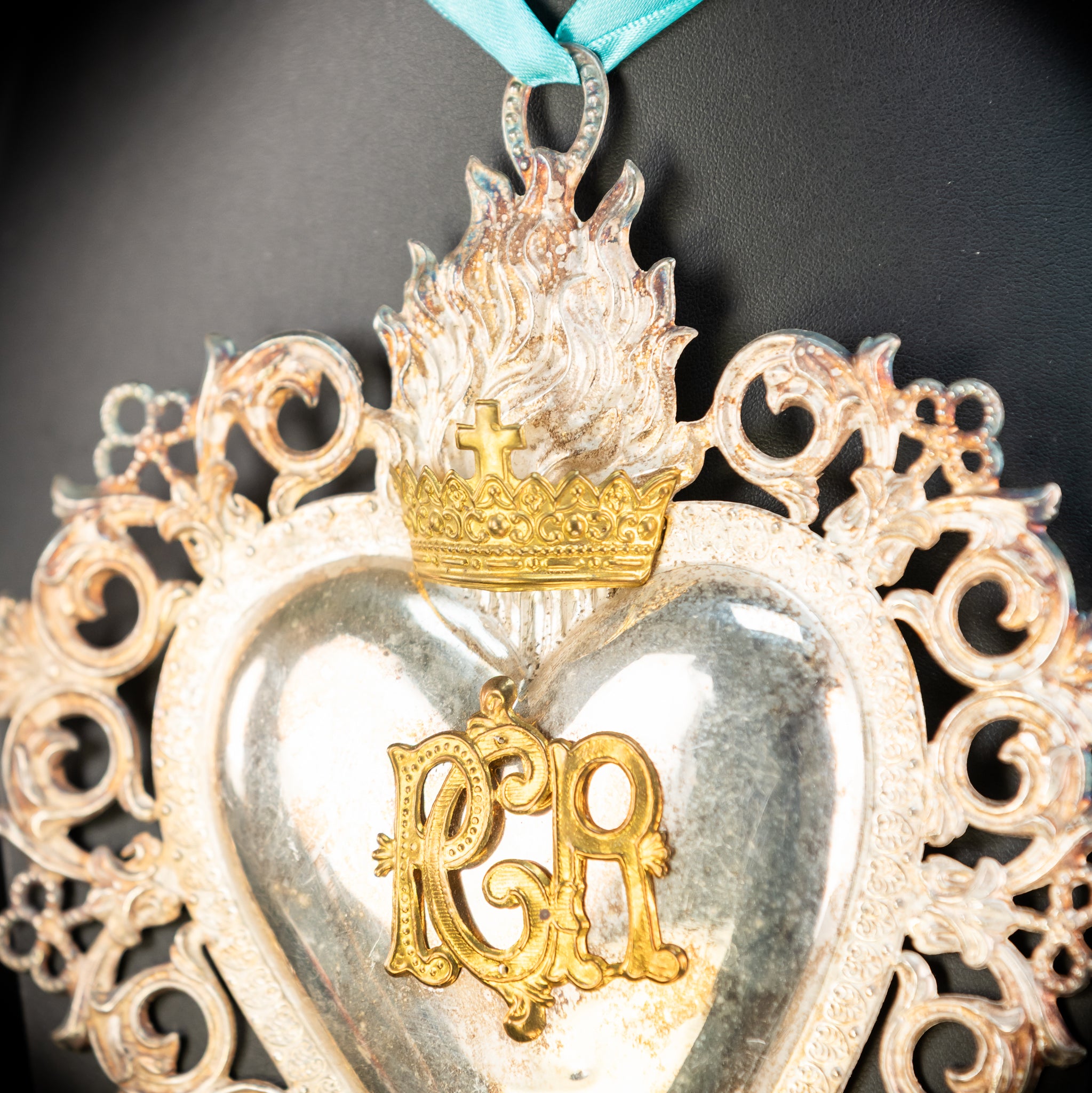 9.3" Solid Silver Votive Heart | 1800s  For Grace Received