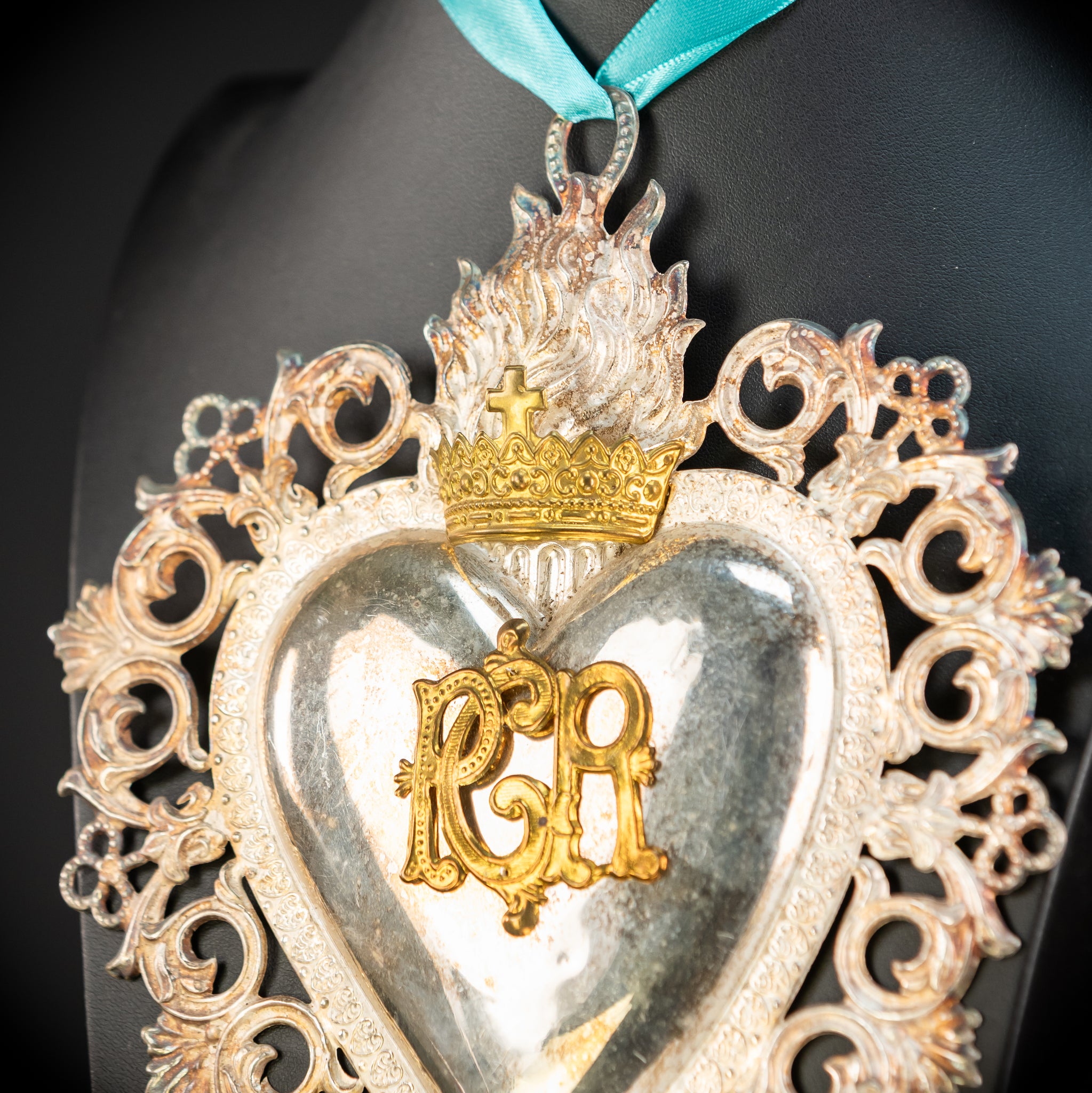 9.3" Solid Silver Votive Heart | 1800s  For Grace Received